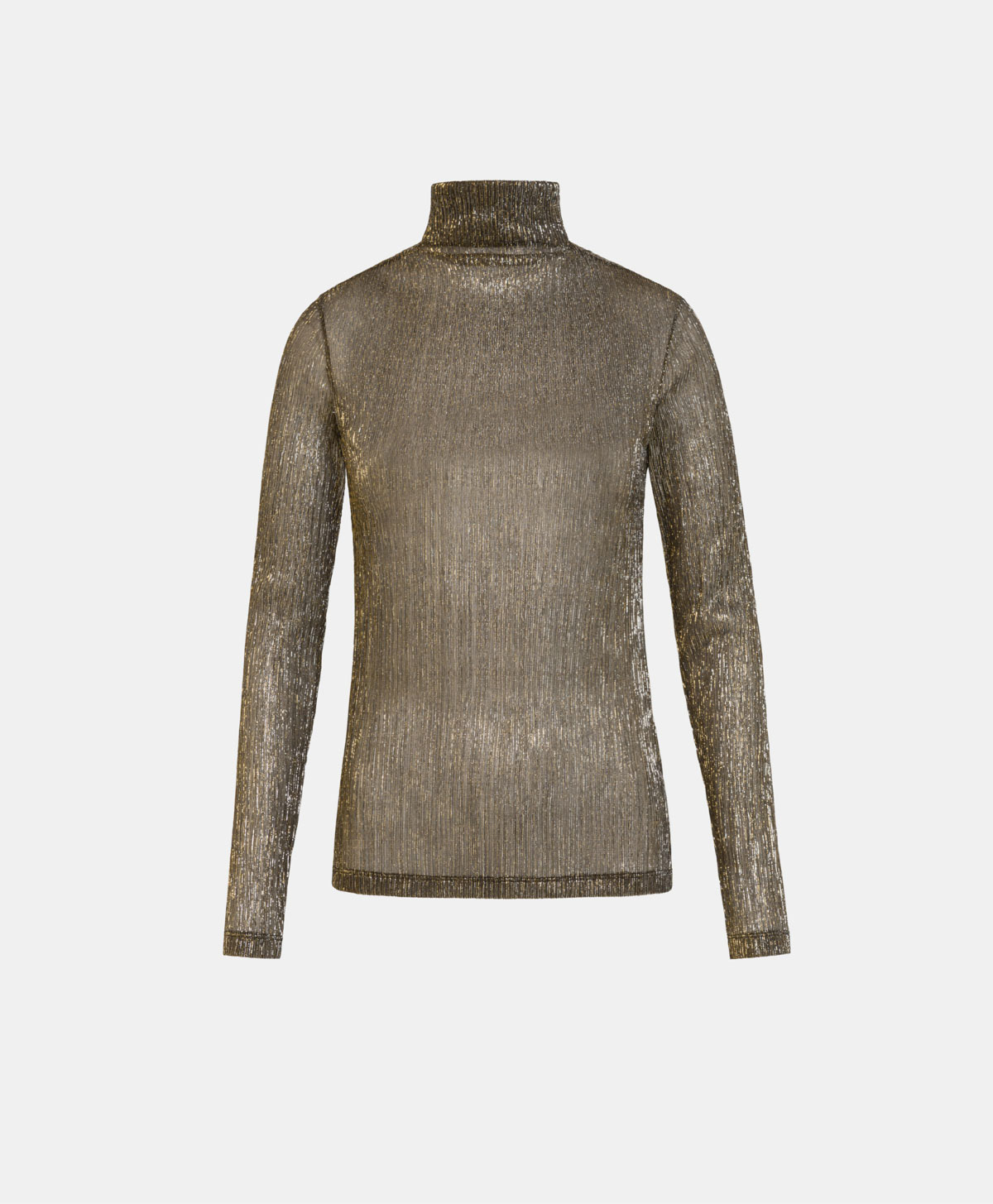 INE T-SHIRT IN LUREX - BLACK/GOLD - Clothing - Momonì