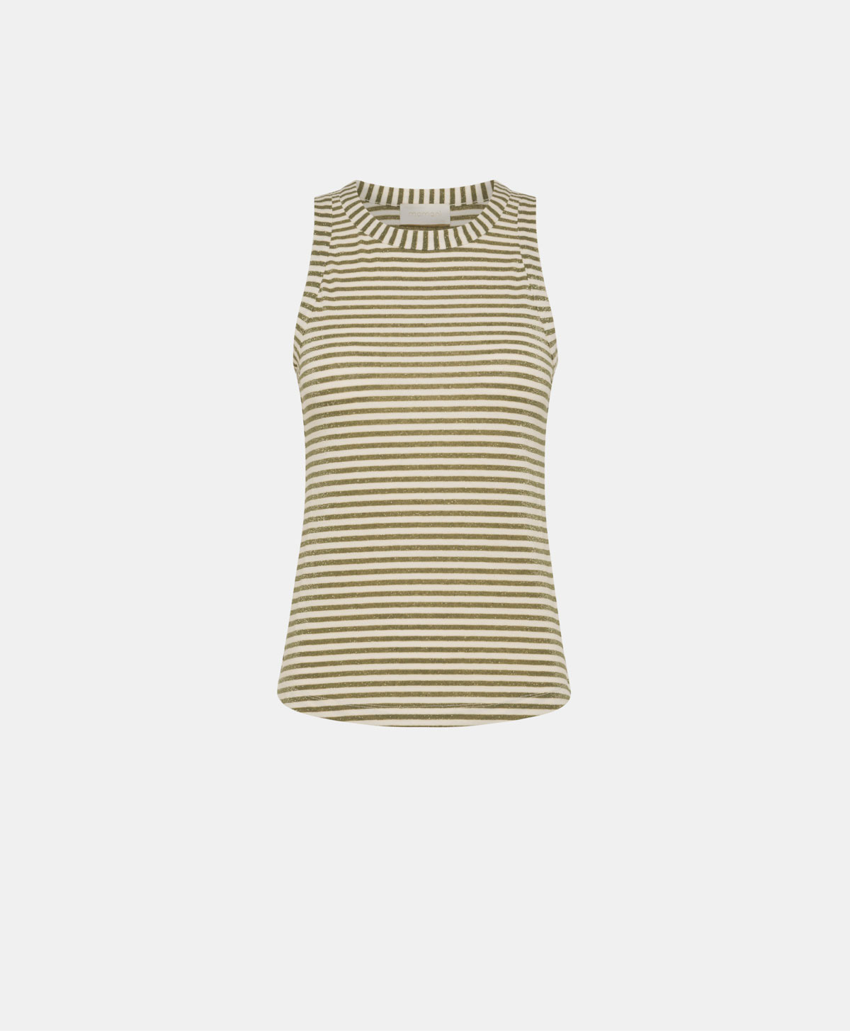 T-SHIRT GENIPA IN STRIPED JERSEY - CREAM/MATCHA - Momonì