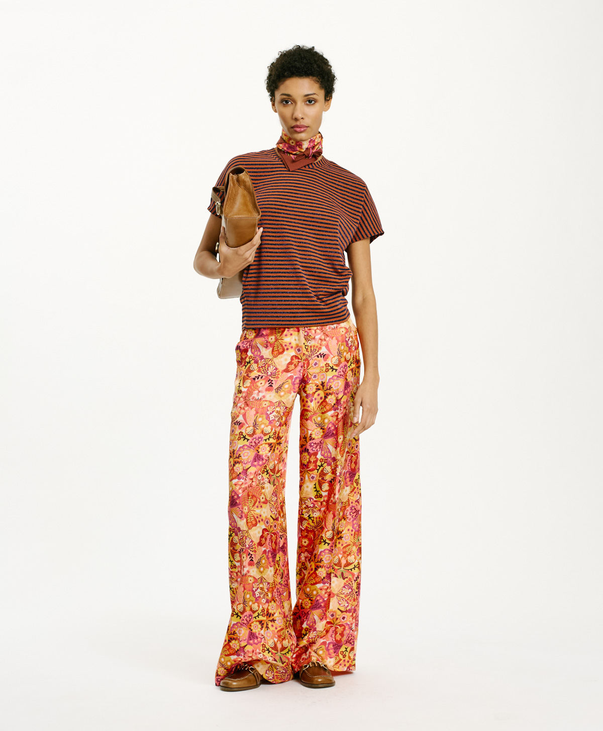 TSHIRT PAWA IN JERSEY - RUGGINE/VIOLA - Clothing - Momonì
