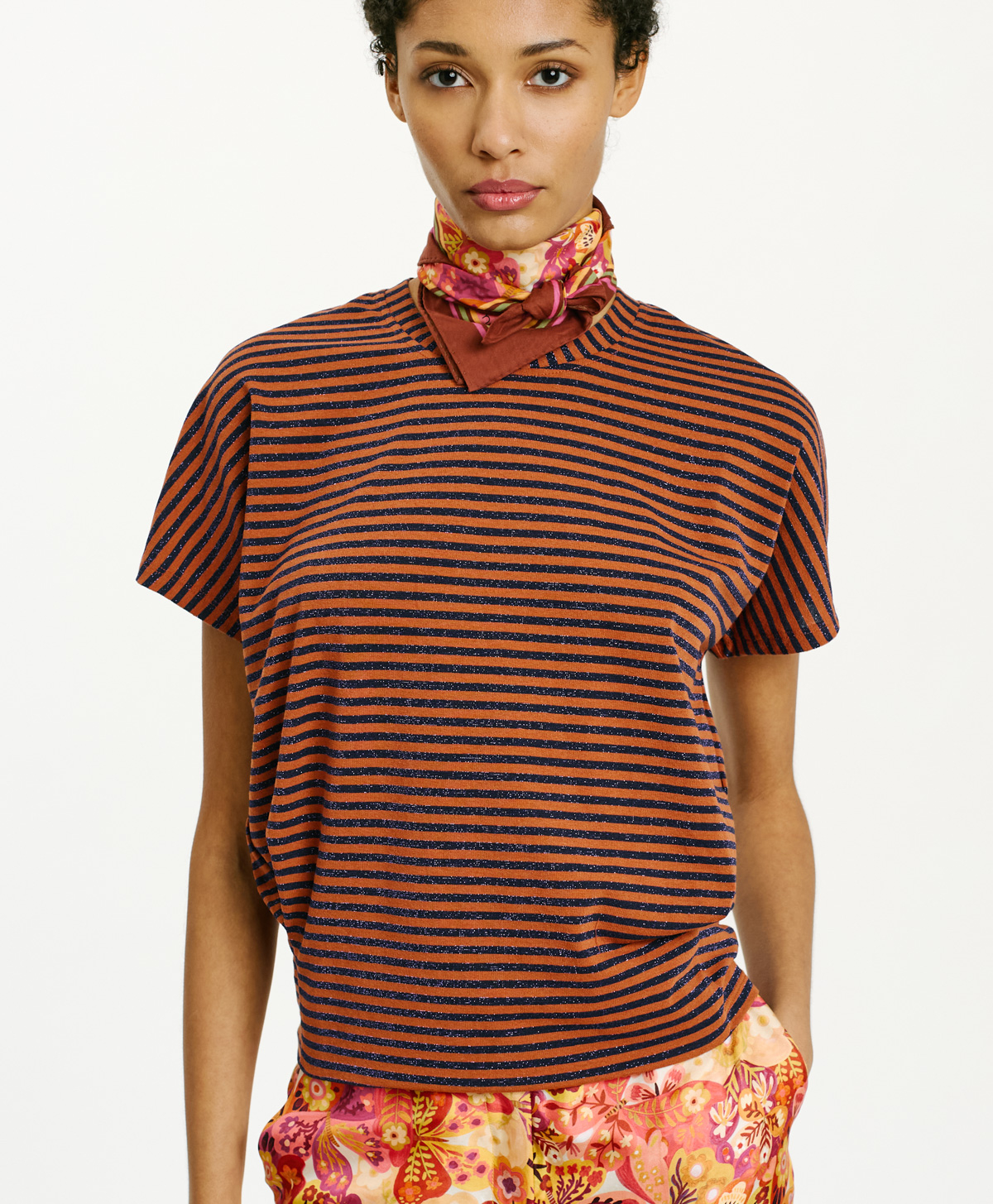 PAWA JERSEY T-SHIRT - RUST/PURPLE - Momonì