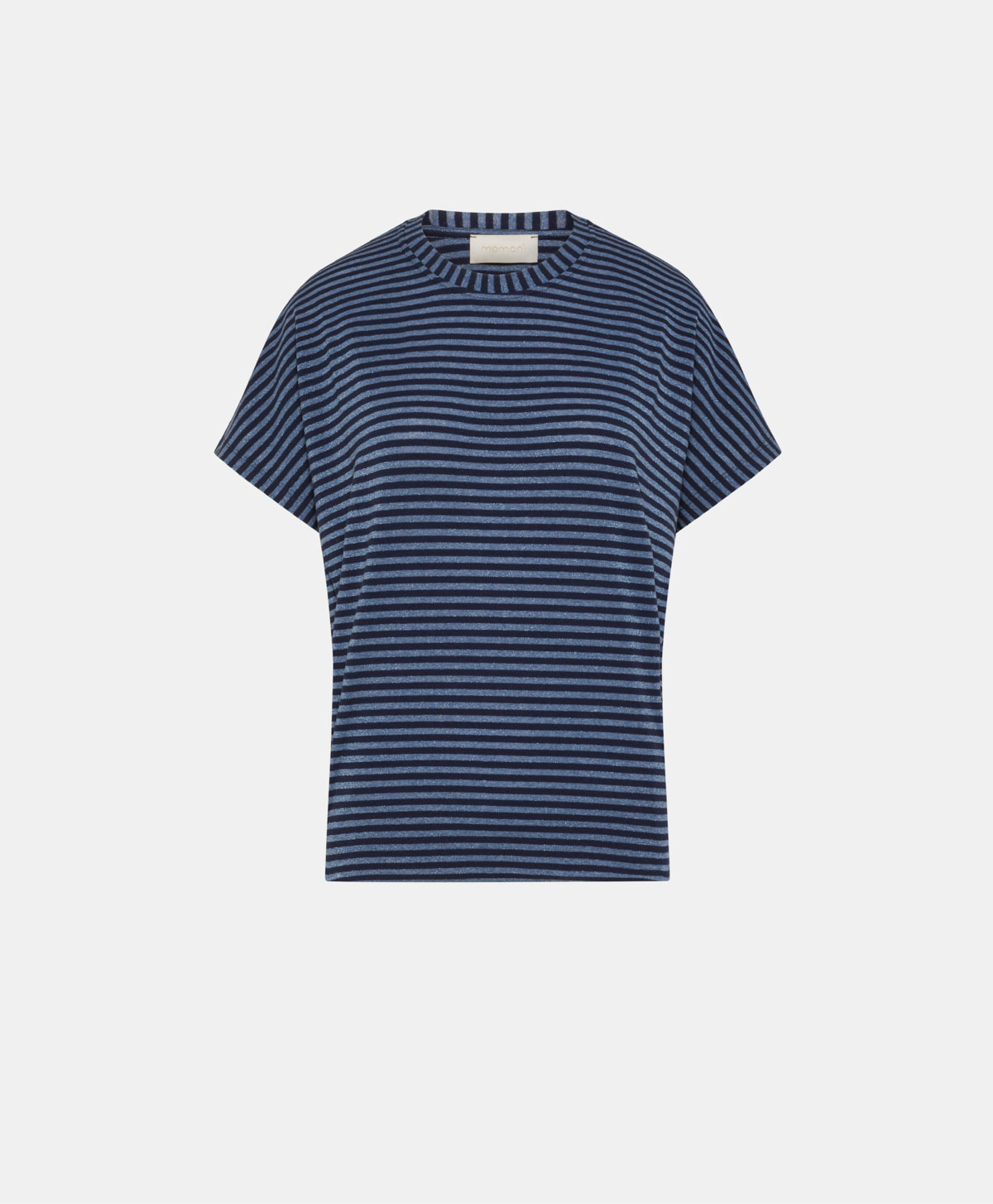 T-SHIRT PAWA IN STRIPED JERSEY - BLUE/AVIO - Clothing - Momonì