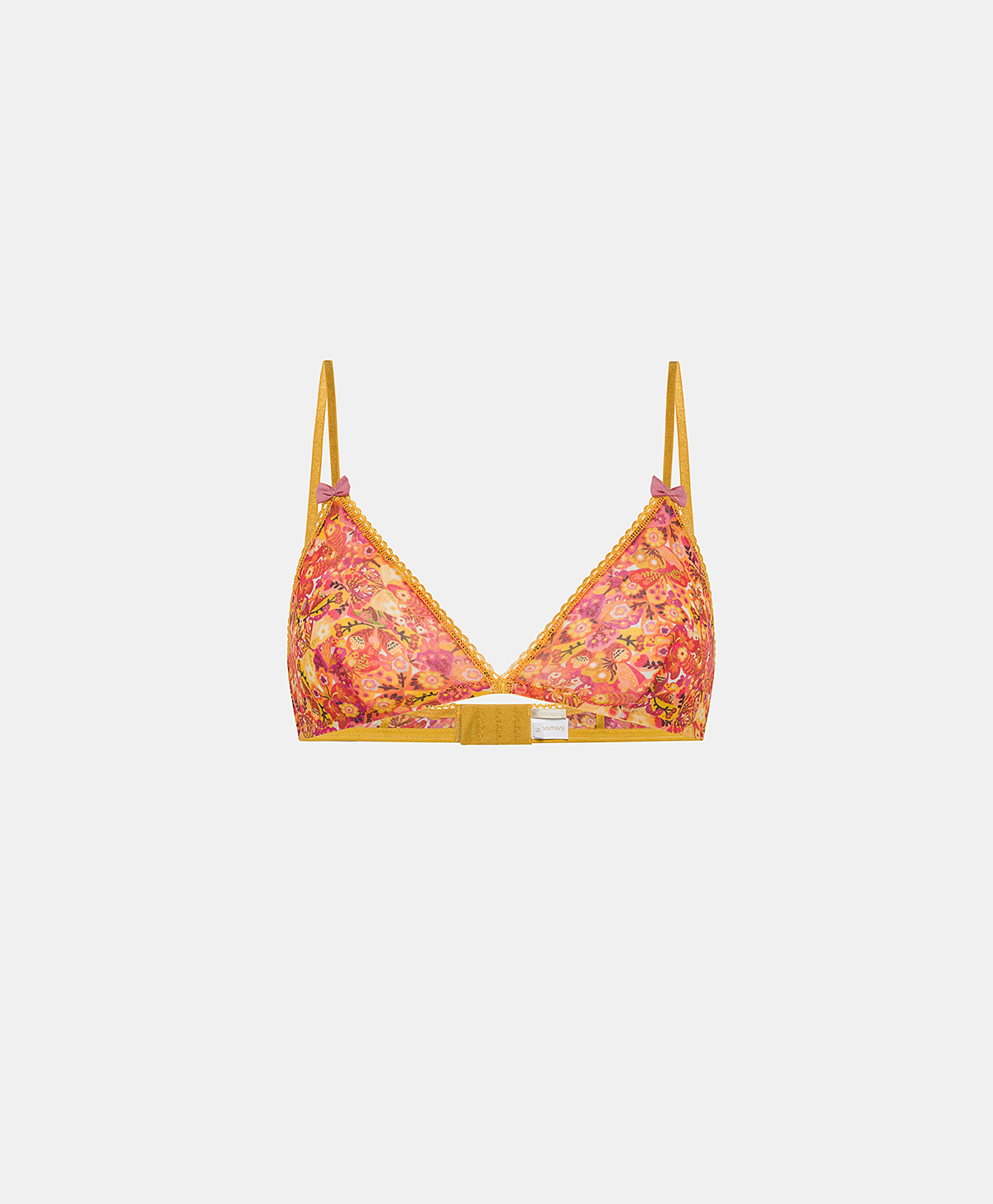 AMETHIST BRA IN PRINTED NYLON - PINK/BORDEAUX - Underwear - Momonì