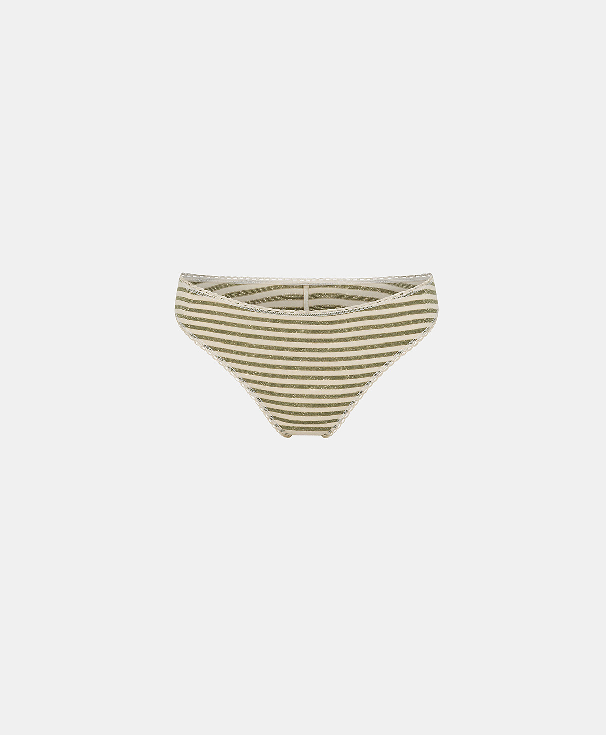 ARCA KNICKERS IN STRIPED JERSEY - CREAM/MATCHA - Underwear - Momonì
