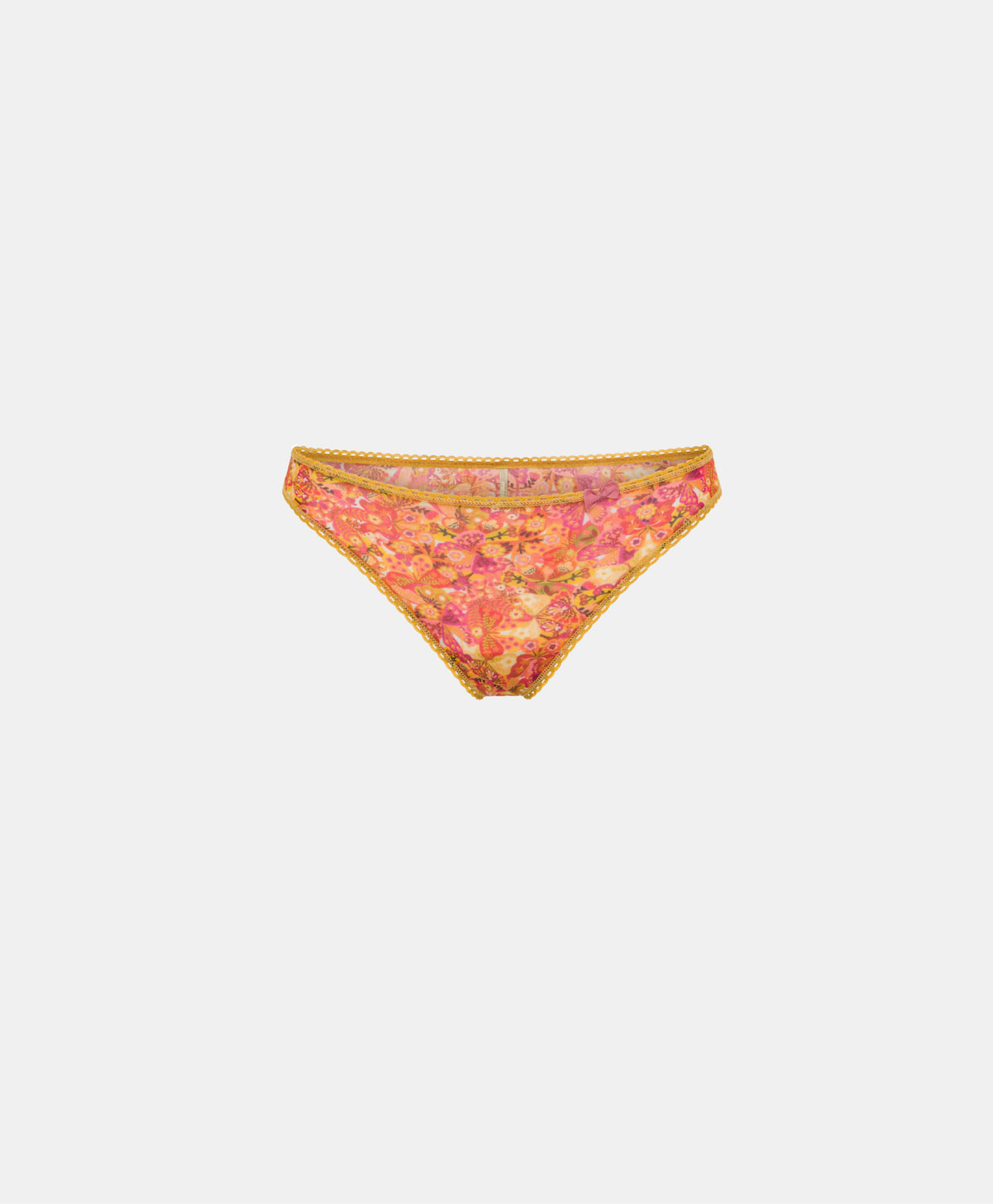 ARCA KNICKERS IN PRINTED NYLON - PINK/BORDEAUX - Underwear - Momonì