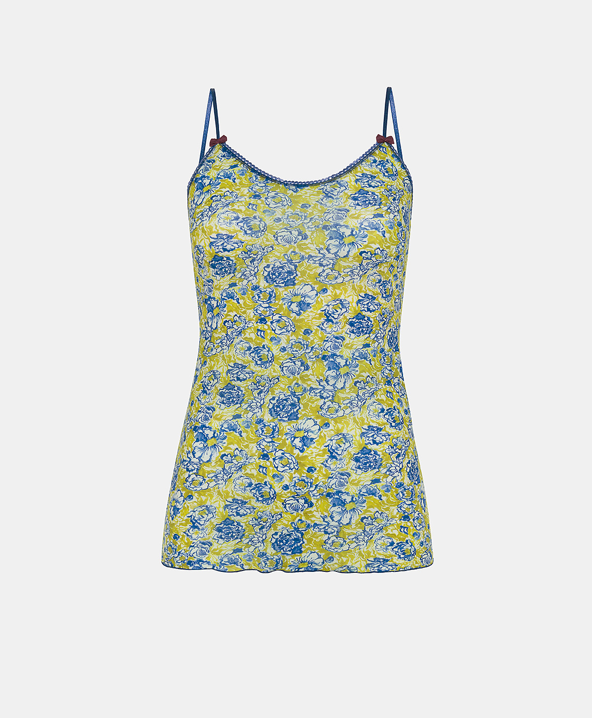 AIRELLE TOP IN PRINTED NYLON - GREEN/BLUE - Underwear - Momonì