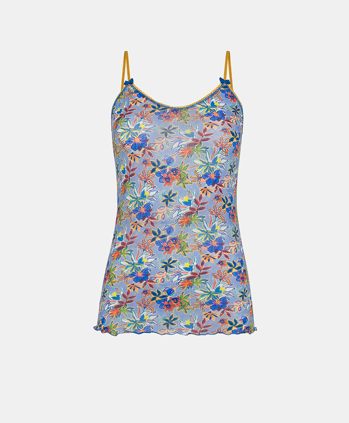 AIRELLE TOP IN PRINTED NYLON - MULTICOLOR LIGHT BLUE - Underwear - Momonì