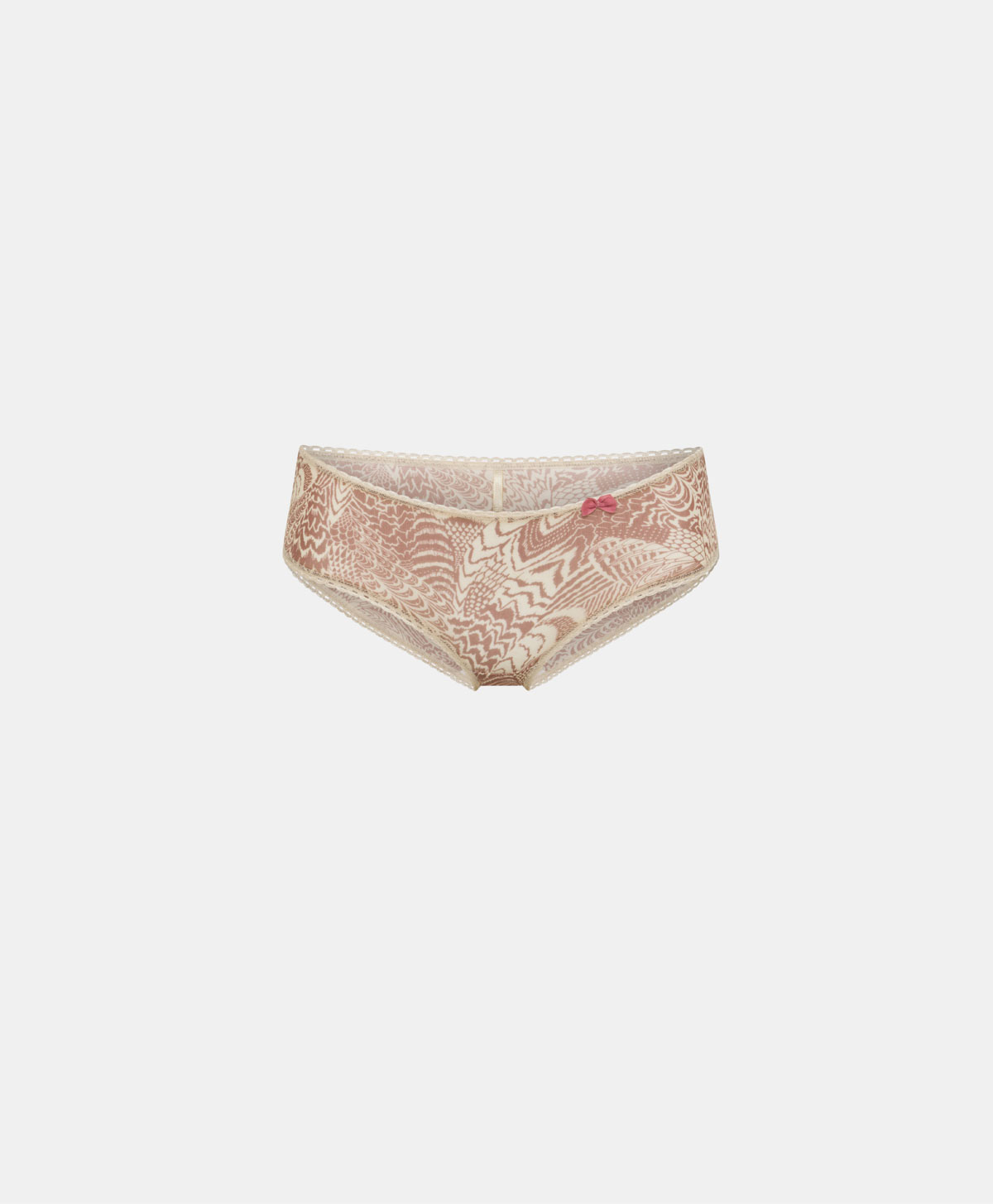 AMACA KNICKERS IN PRINTED NYLON - CREAM/MUST WINE - Underwear - Momonì