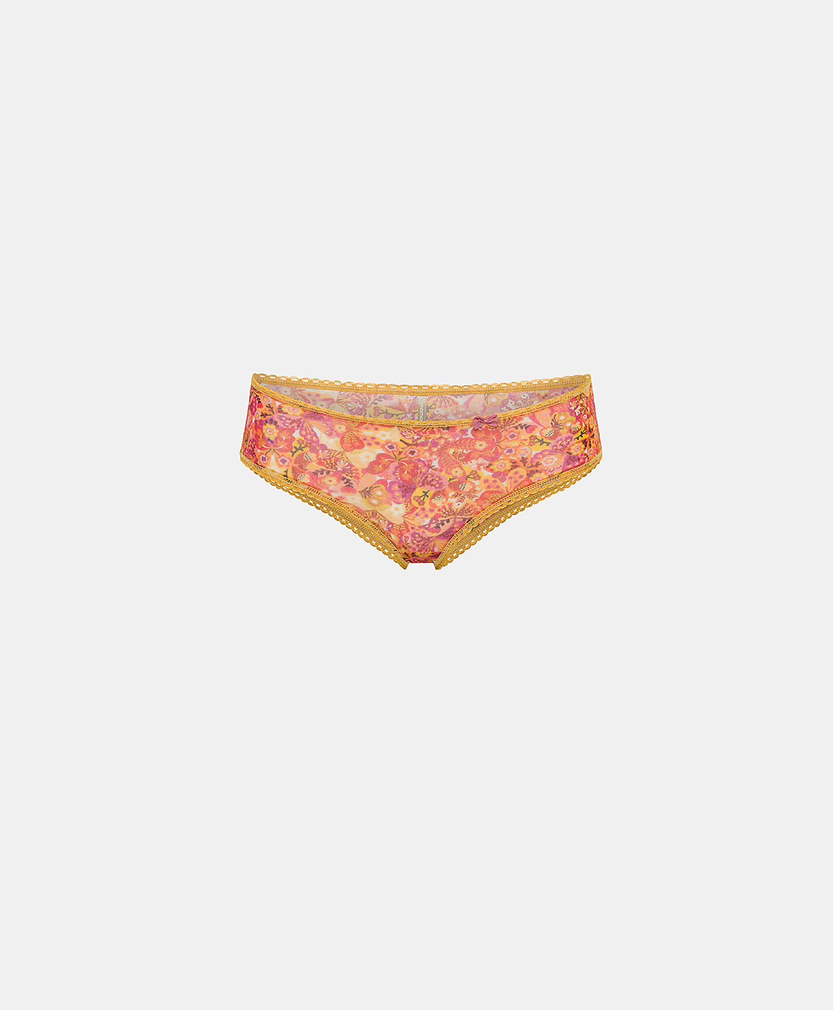 AMACA KNICKERS IN PRINTED NYLON - PINK/BORDEAUX - Underwear - Momonì