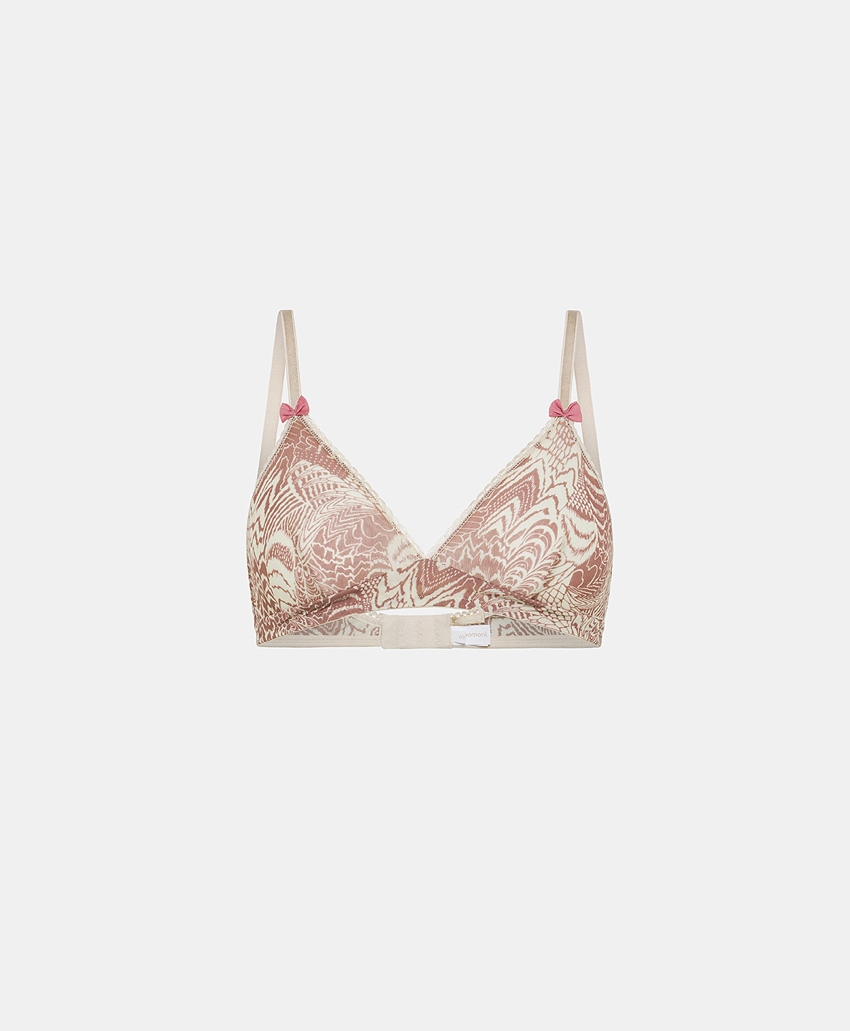 TUTU BRA IN PRINTED NYLON - CREAM/MUST WINE - Underwear - Momonì