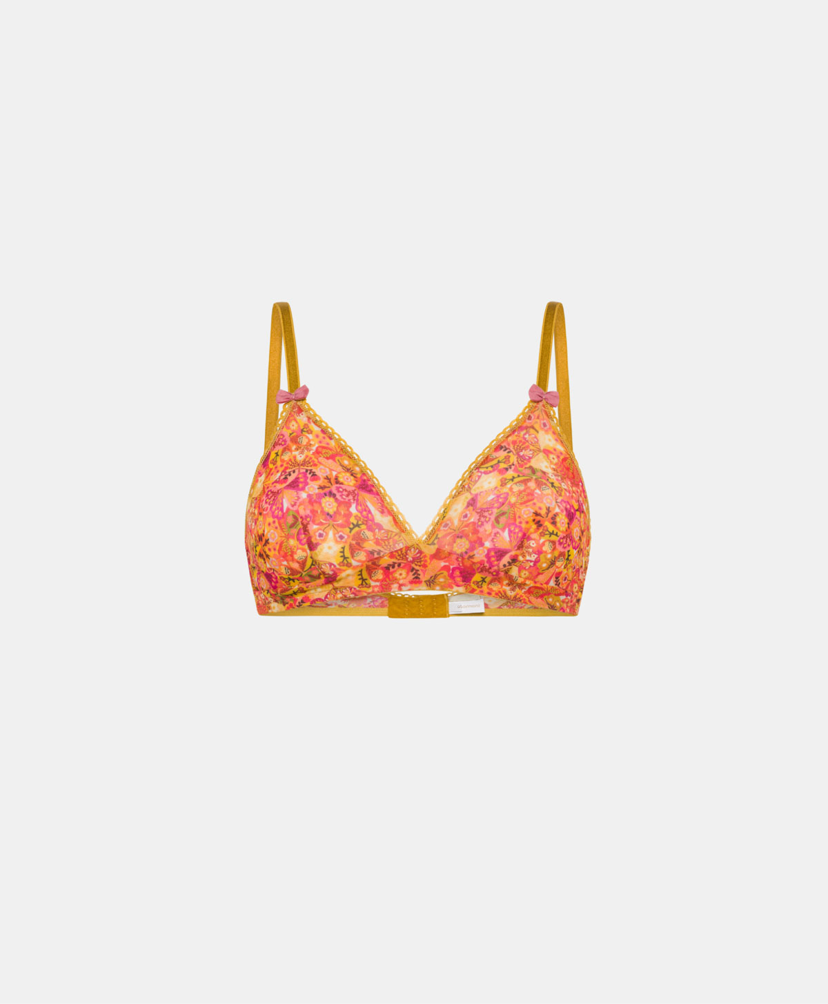 TUTU BRA IN PRINTED NYLON - PINK/BORDEAUX - Underwear - Momonì