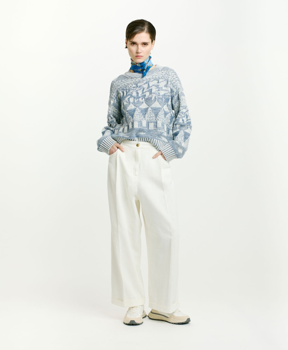 BOLDO DENIM PANTS - CREAM - Momonì