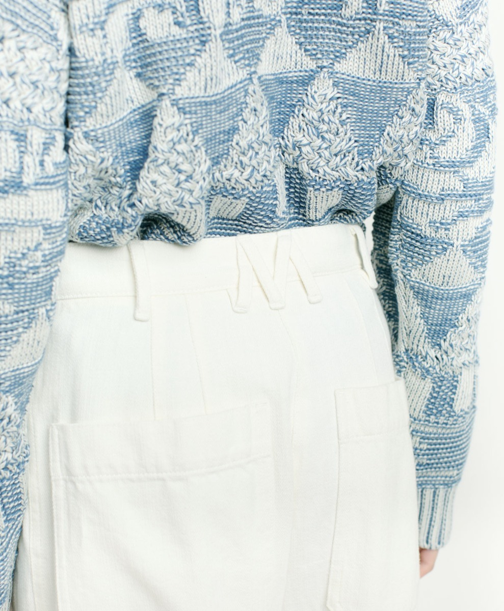 BOLDO DENIM PANTS - CREAM - Momonì