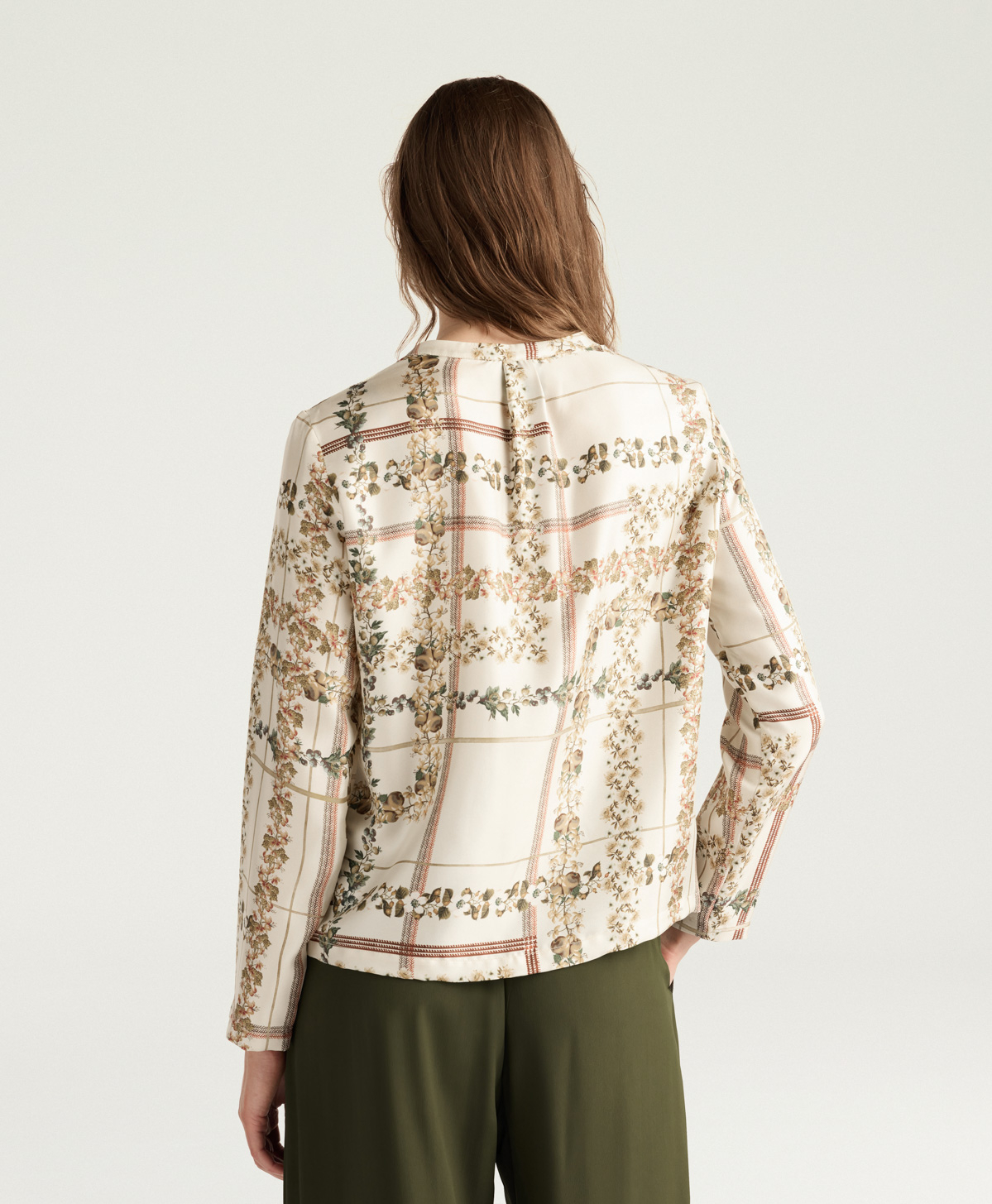 BLUSA EXETER IN TWILL DI SETA STAMPATO - MULTICOLOR PANNA - Momonì