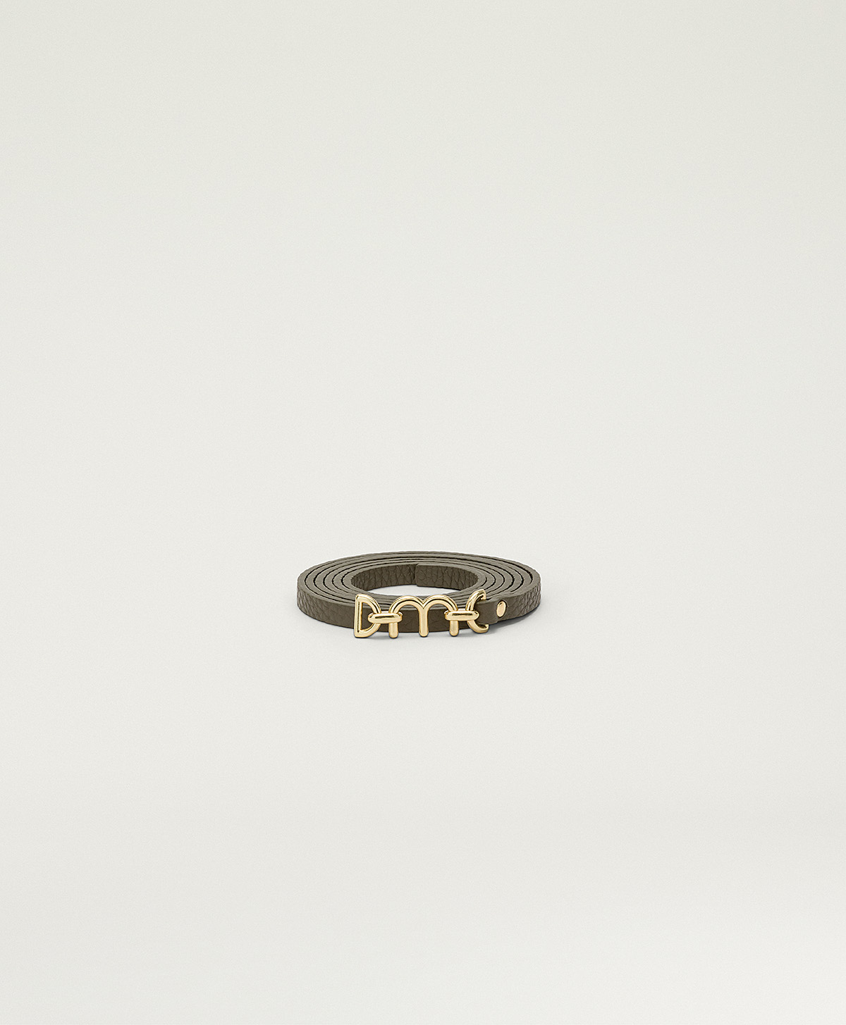 CEINTURE FARREL EN CUIR - OLIVE - Momonì