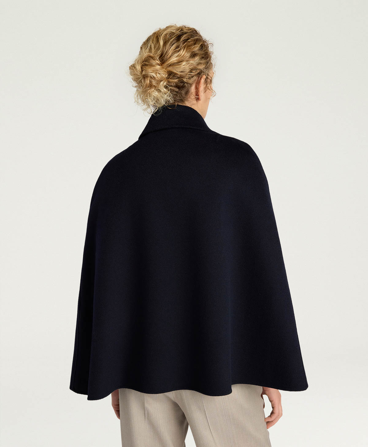 CAPPOTTO CHRISTI IN PANNO DOUBLE - BLU NOTTE - Momonì