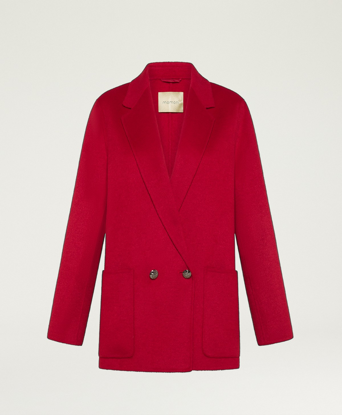 EVELYN COAT IN DOUBLE-FACE WOOL - RED - Momonì