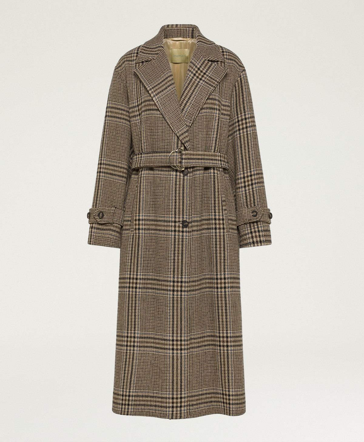 TED COAT IN MAXI PRINCE OF WALES CHECK WOOL - CARAMEL MULTICOLOR - Clothing - Momonì
