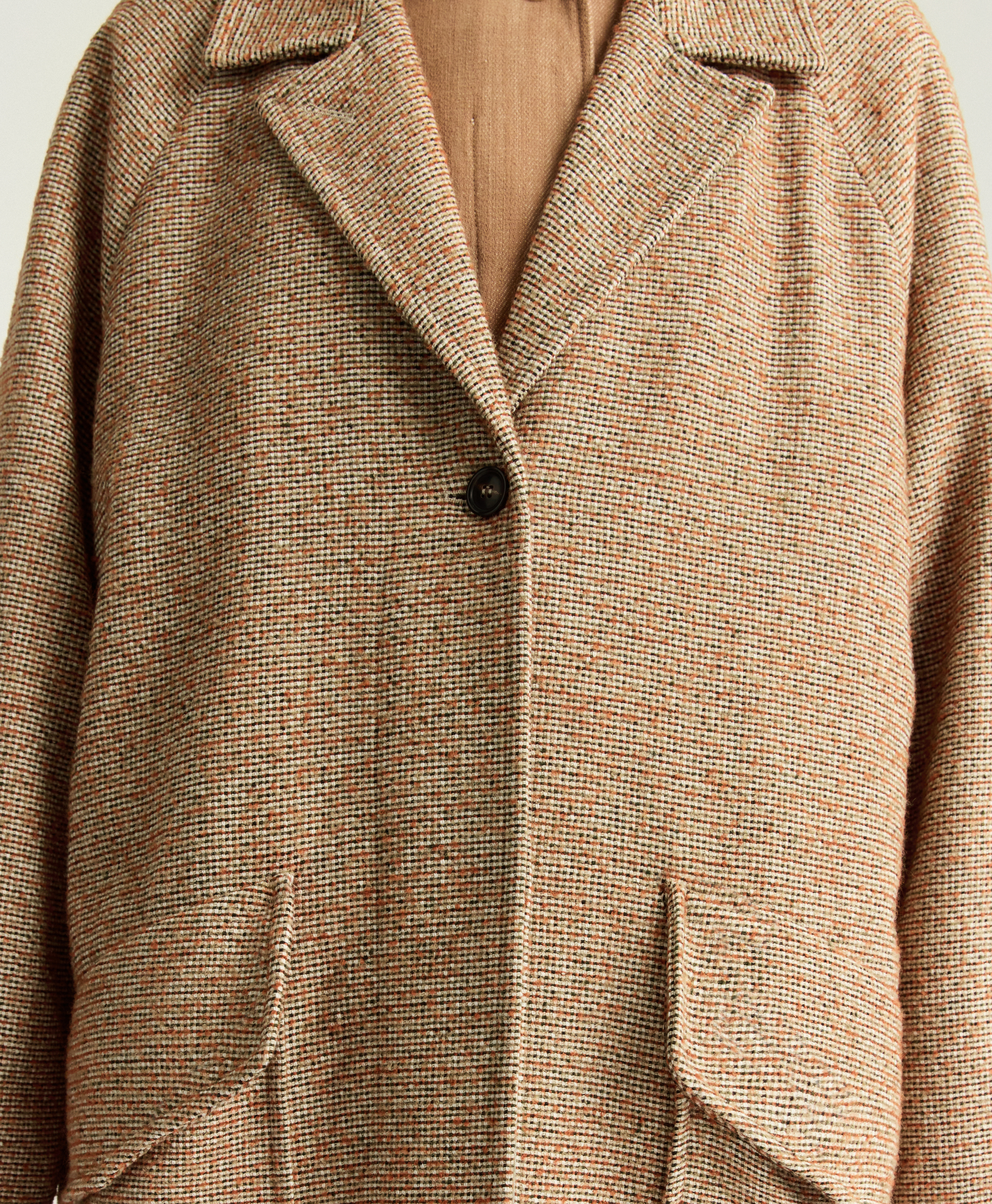 LONDON COAT IN WOVEN BOUCLE WOOL - GREEN/SHARD - Momonì