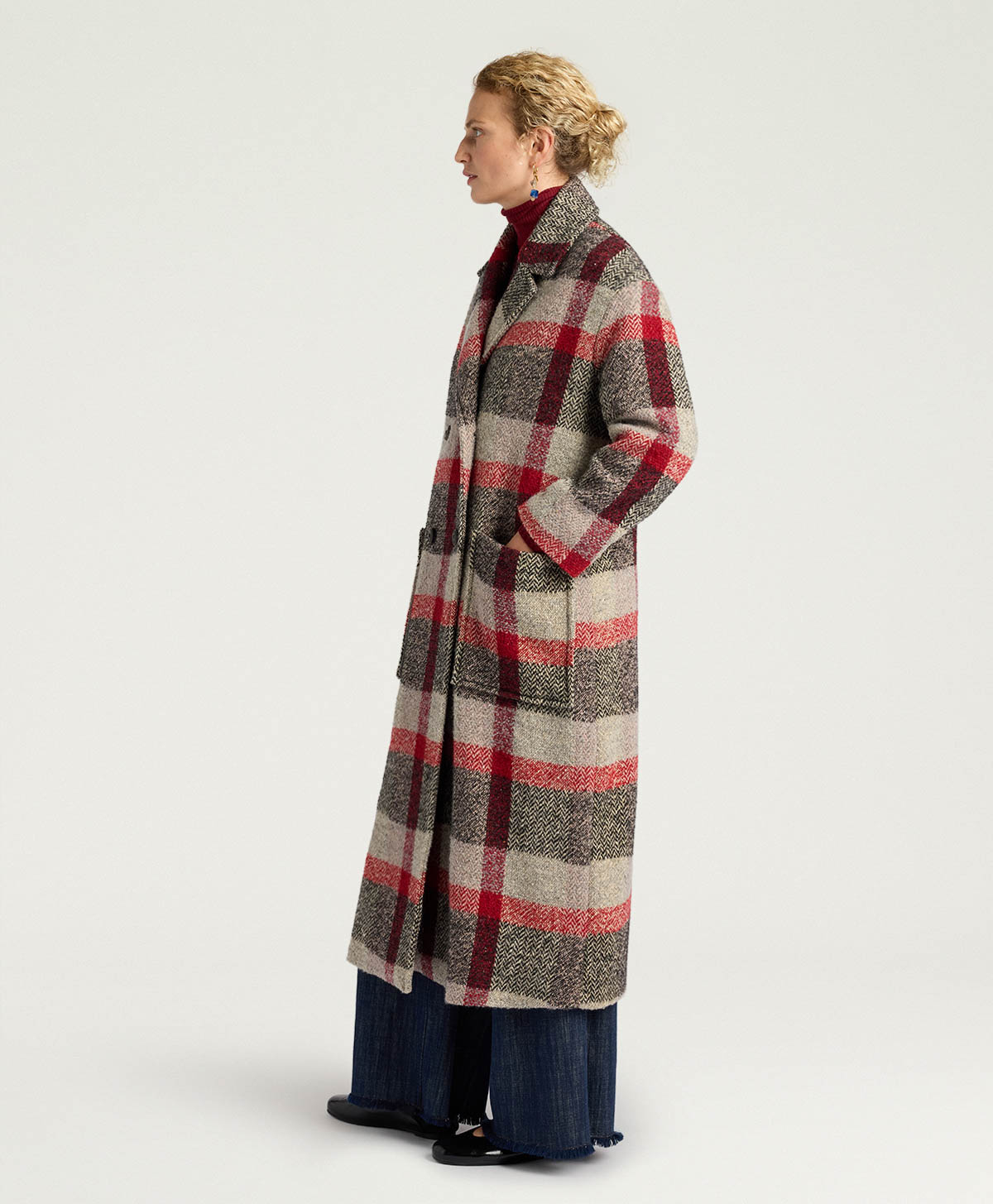 WILLIAM COAT IN MAXI CHECK BOUCLE WOOL - MULTICOLOR - Momonì