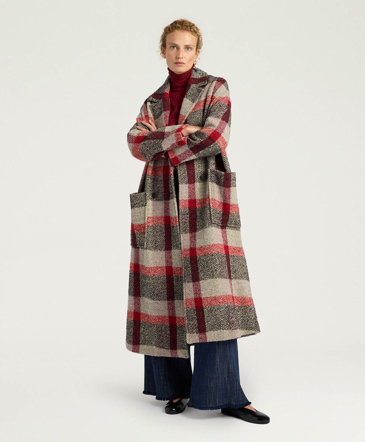 WILLIAM COAT IN MAXI CHECK BOUCLE WOOL - MULTICOLOR - Momonì