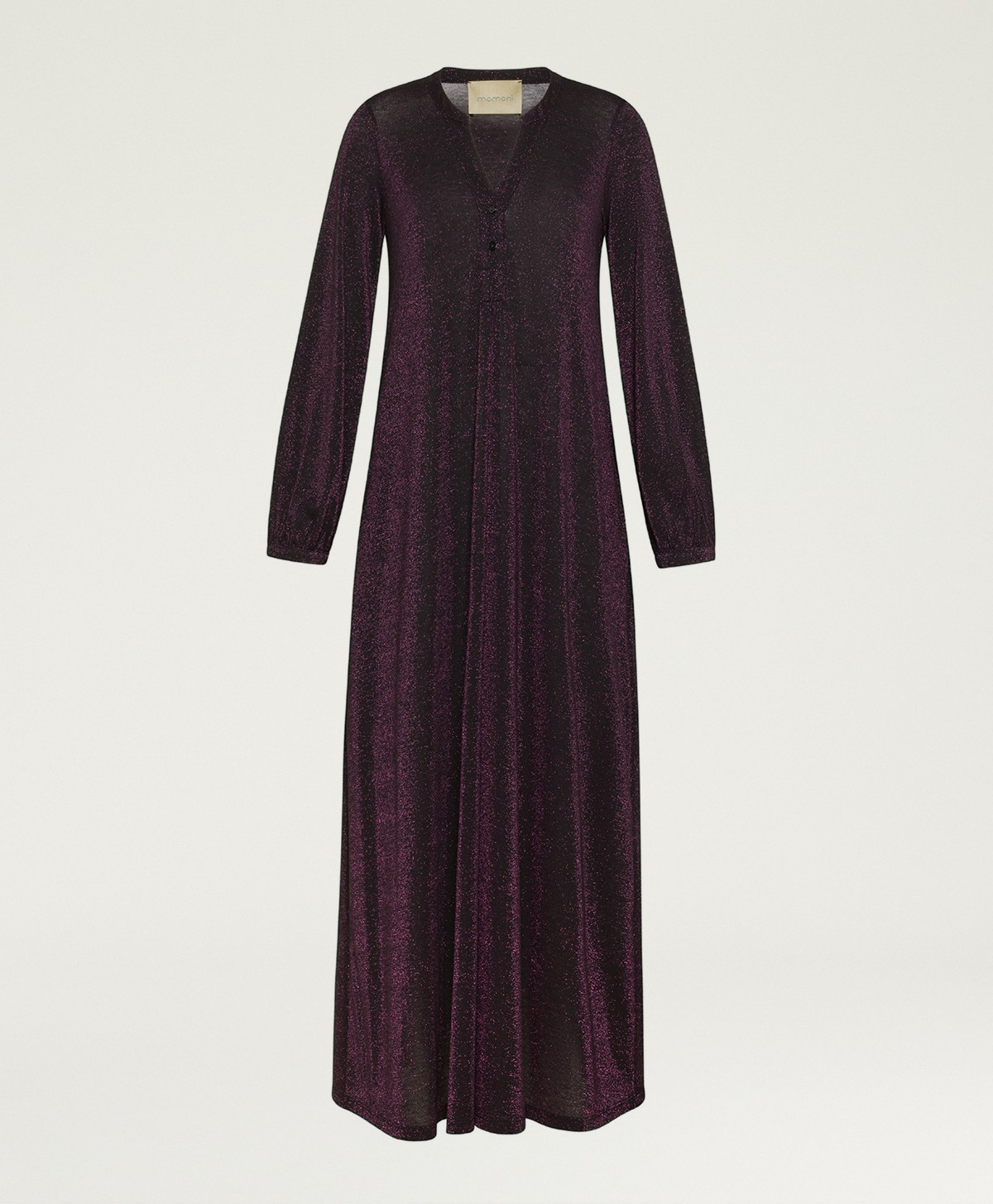 ROBE AMEDE EN JERSEY LUREX UNI - CERISE NOIRE - Momonì