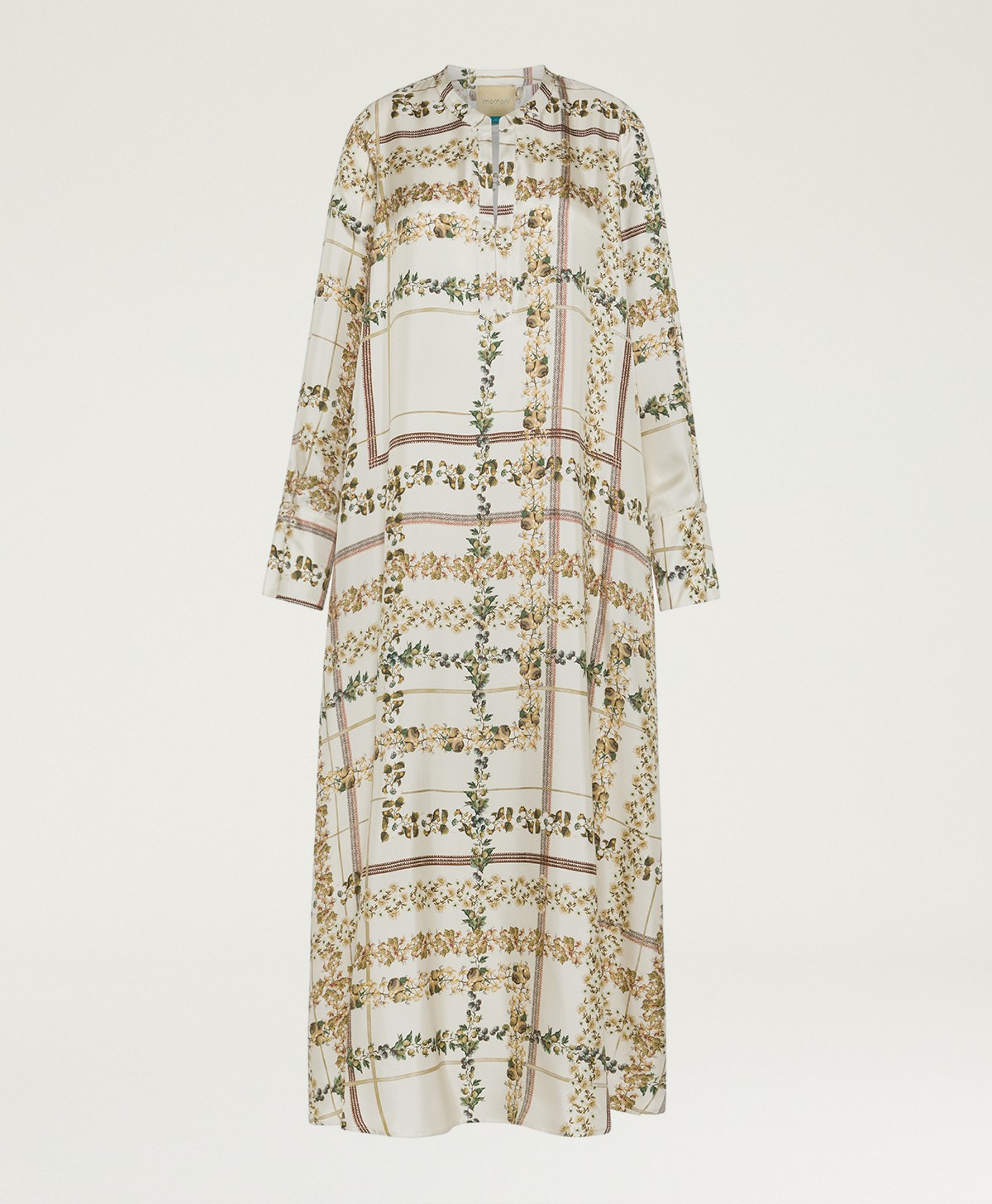 CARLISE DRESS IN PRINTED SILK TWILL - CREAM MULTICOLOR - Clothing - Momonì