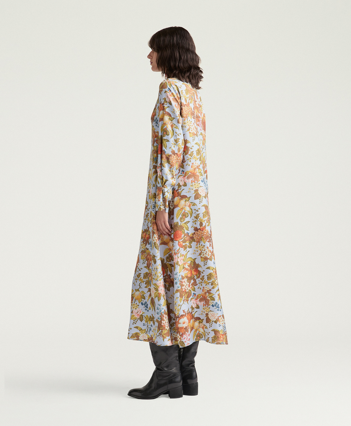 VESTITO CARLISE IN TWILL DI SETA STAMPATO - MULTICOLOR POLVEROSO - Momonì