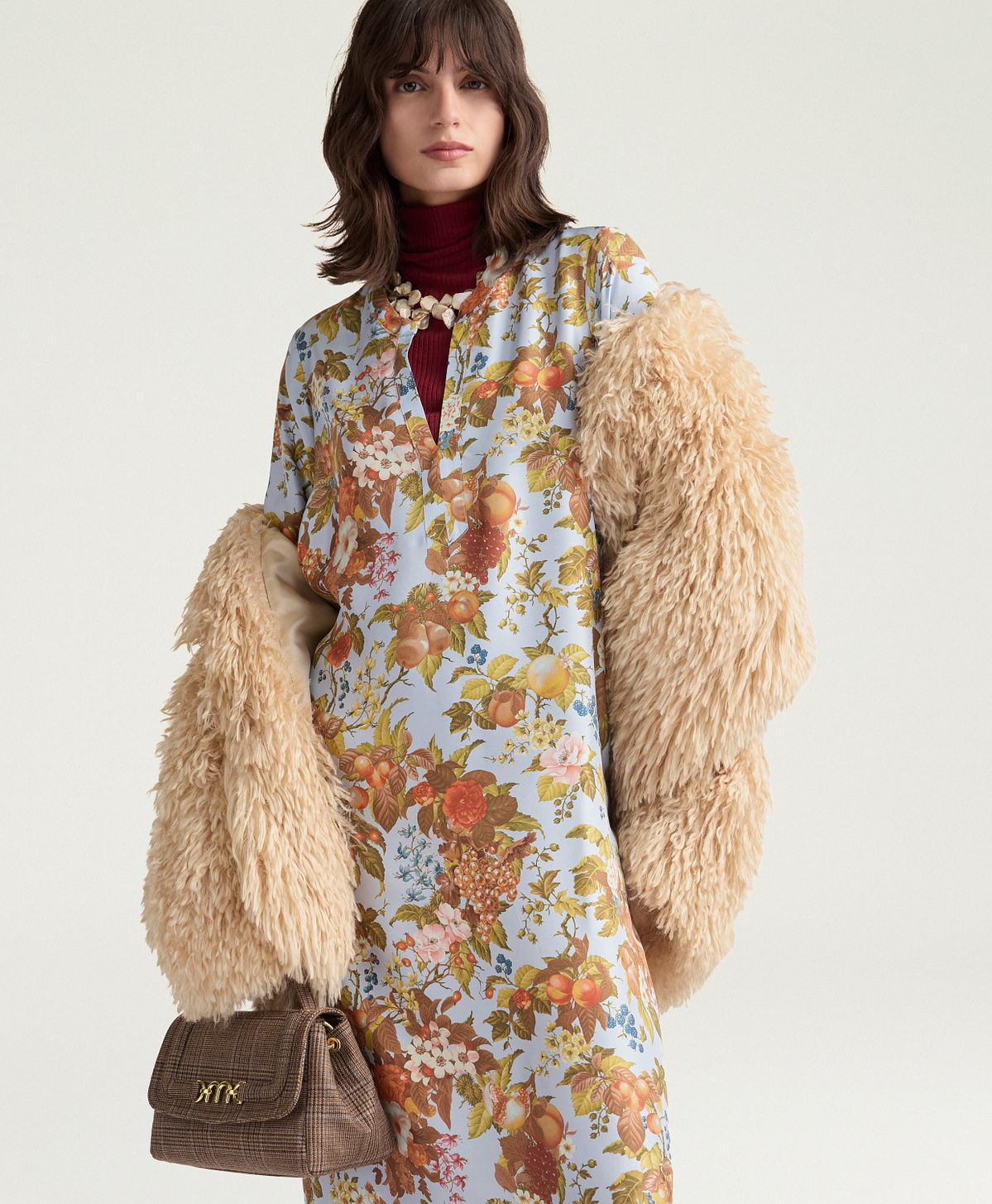 VESTITO CARLISE IN TWILL DI SETA STAMPATO - MULTICOLOR POLVEROSO - Momonì