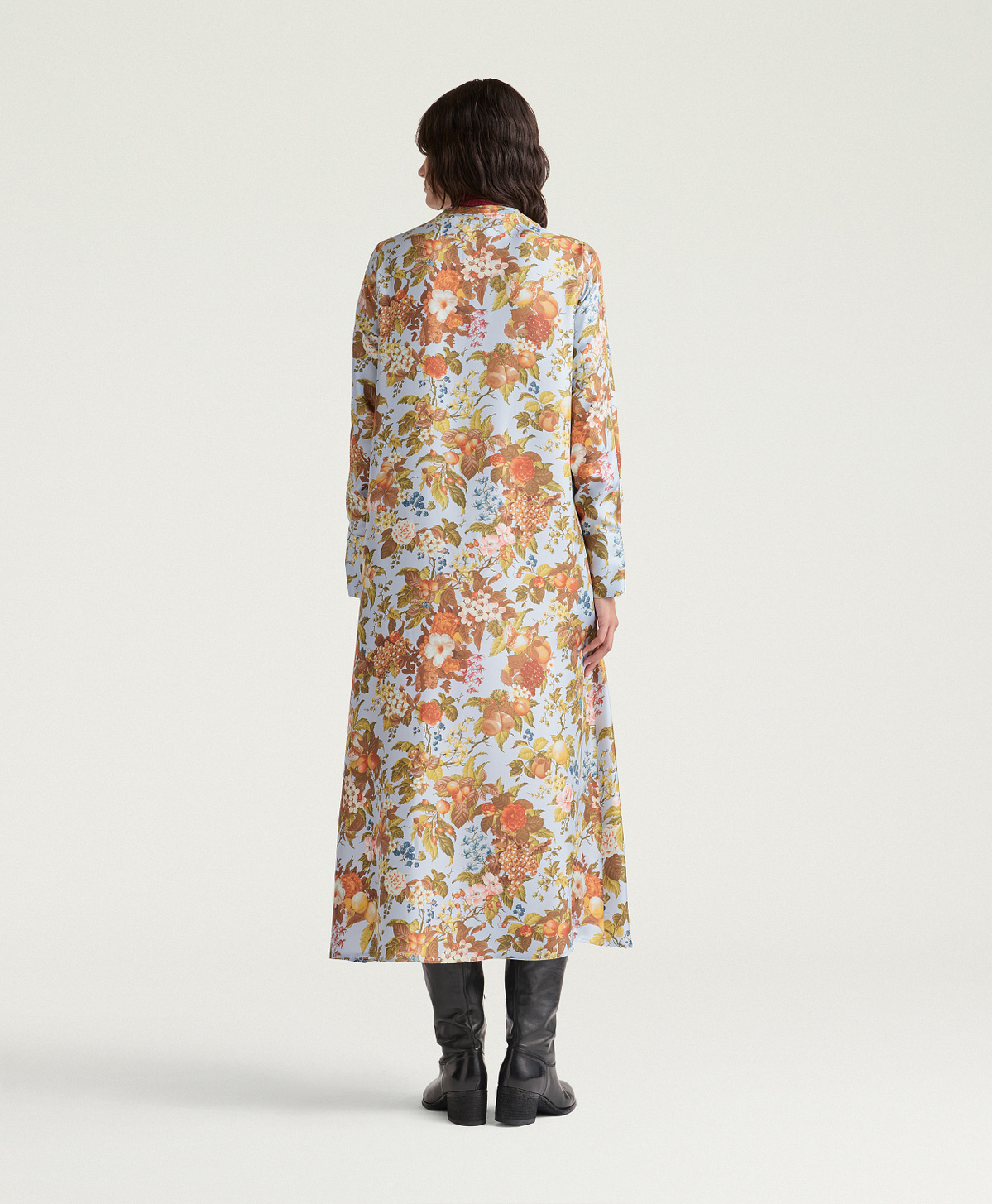 VESTITO CARLISE IN TWILL DI SETA STAMPATO - MULTICOLOR POLVEROSO - Momonì