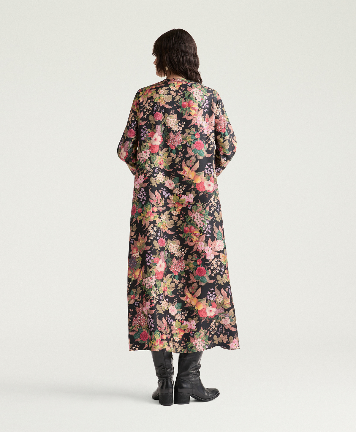 VESTITO CARLISE IN TWILL DI SETA STAMPATO - MULTICOLOR NERO - Momonì