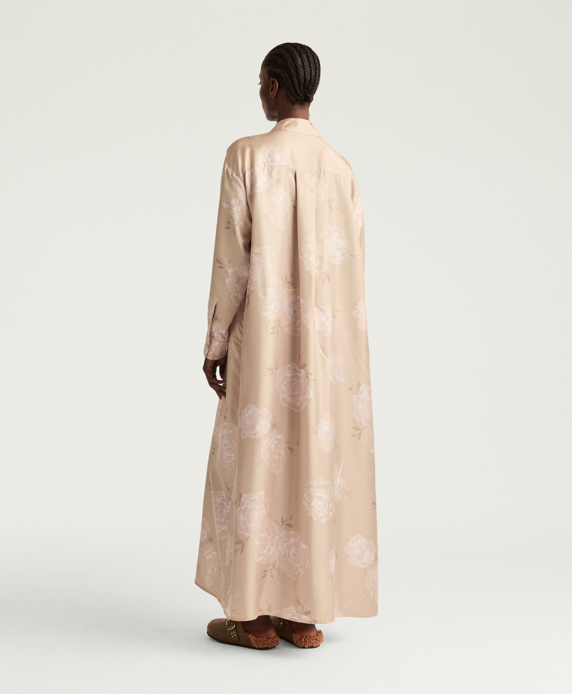 ROBE JOSEPHINE EN TWILL DE SOIE IMPRIMÉ - MULTICOLORE ROSÉ - Momonì