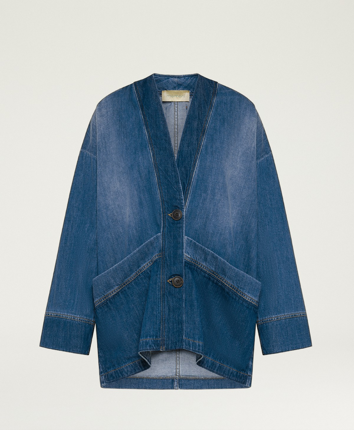 CAROLINE JACKET IN 8 OZ INDIGO DENIM - BLUE JEANS - Clothing - Momonì