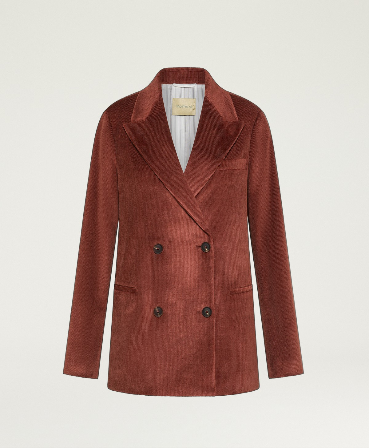 VESTE ROSEMARY EN VELOURS  À CÔTES STRETCH - TERRE CUITE - Momonì