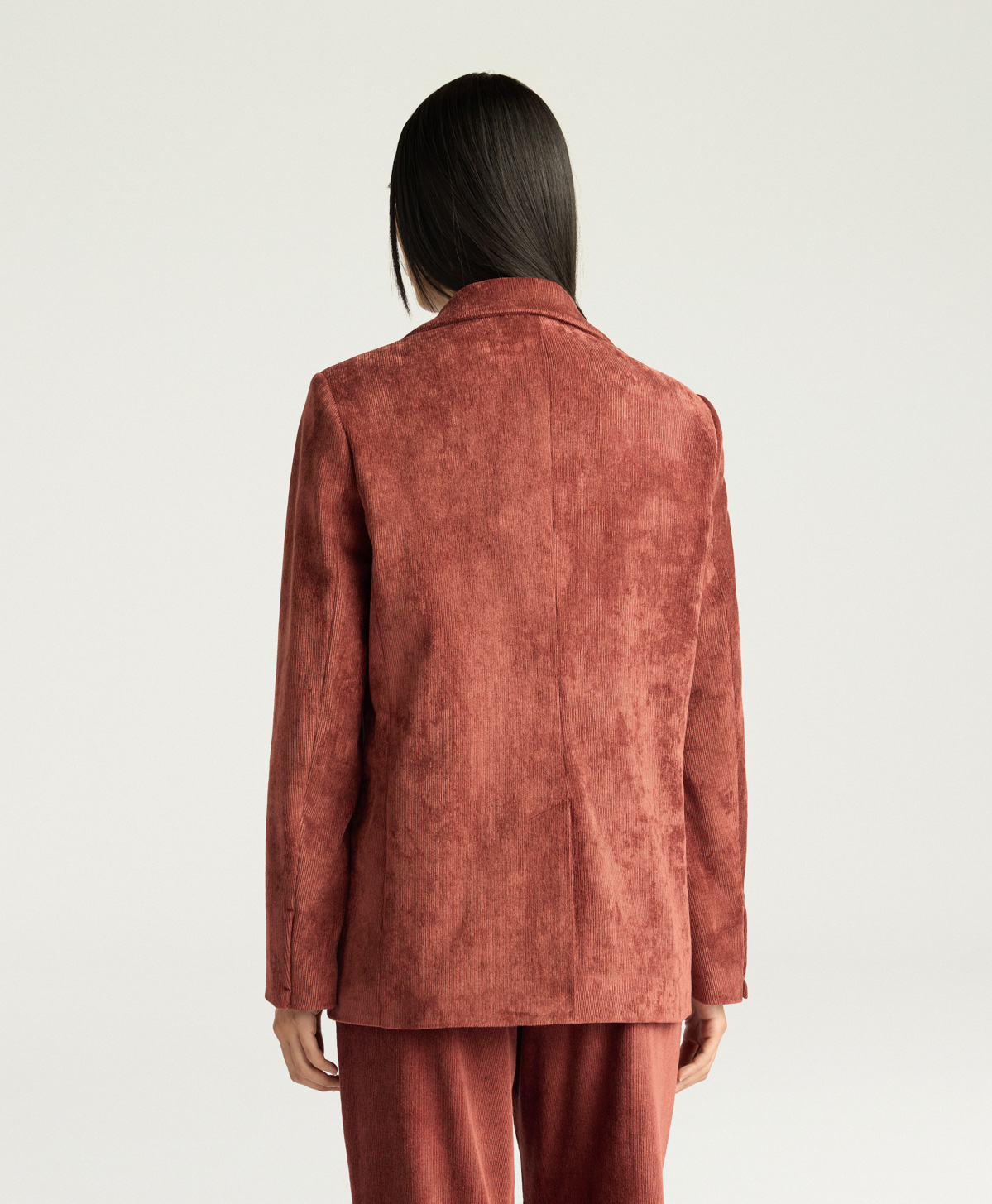 ROSEMARY JACKET IN STRETCH CORDUROY - EARTH BROWN - Momonì
