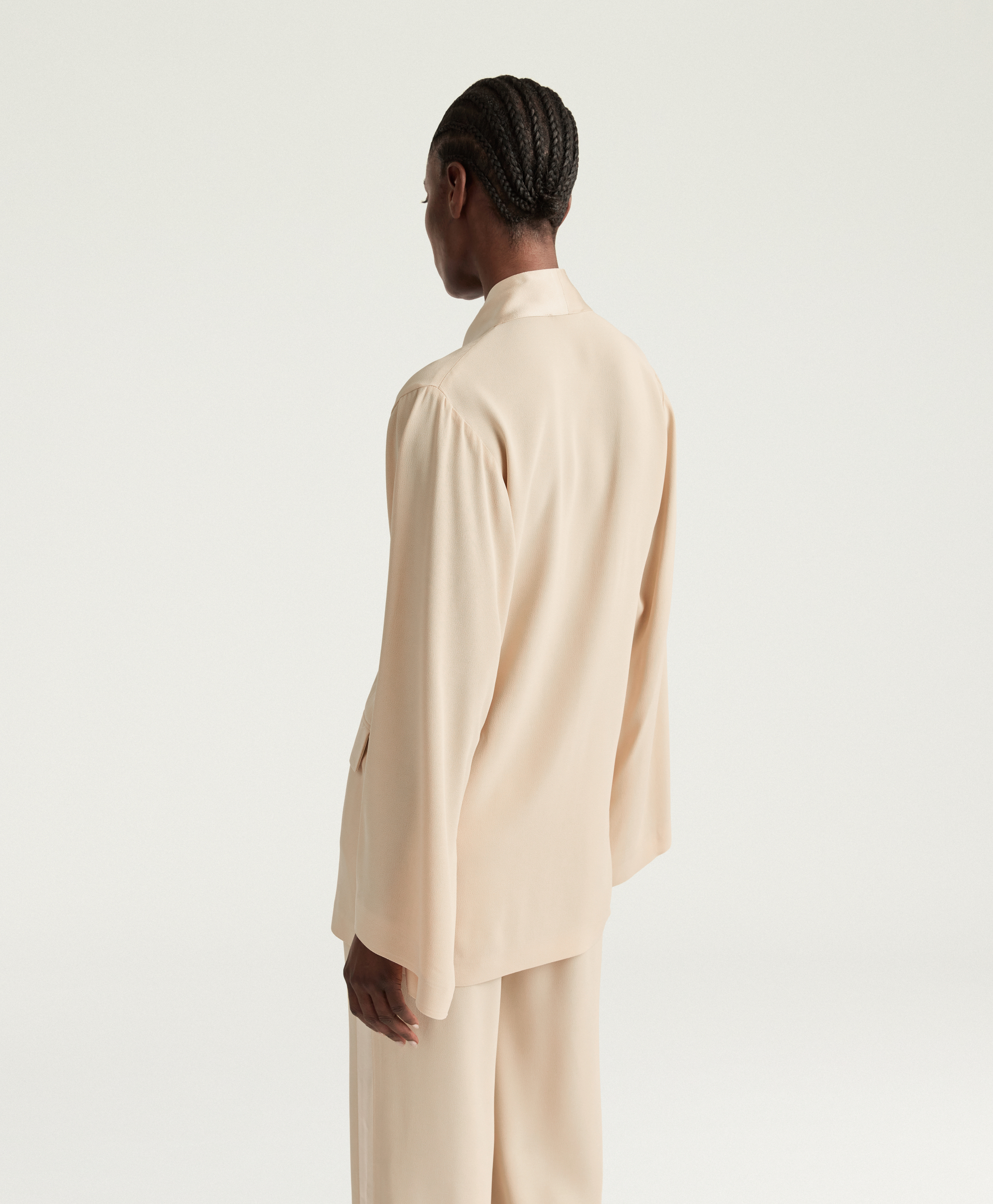 TRINITY JACKET IN ENVERS SATIN - CHAMPAGNE - Momonì