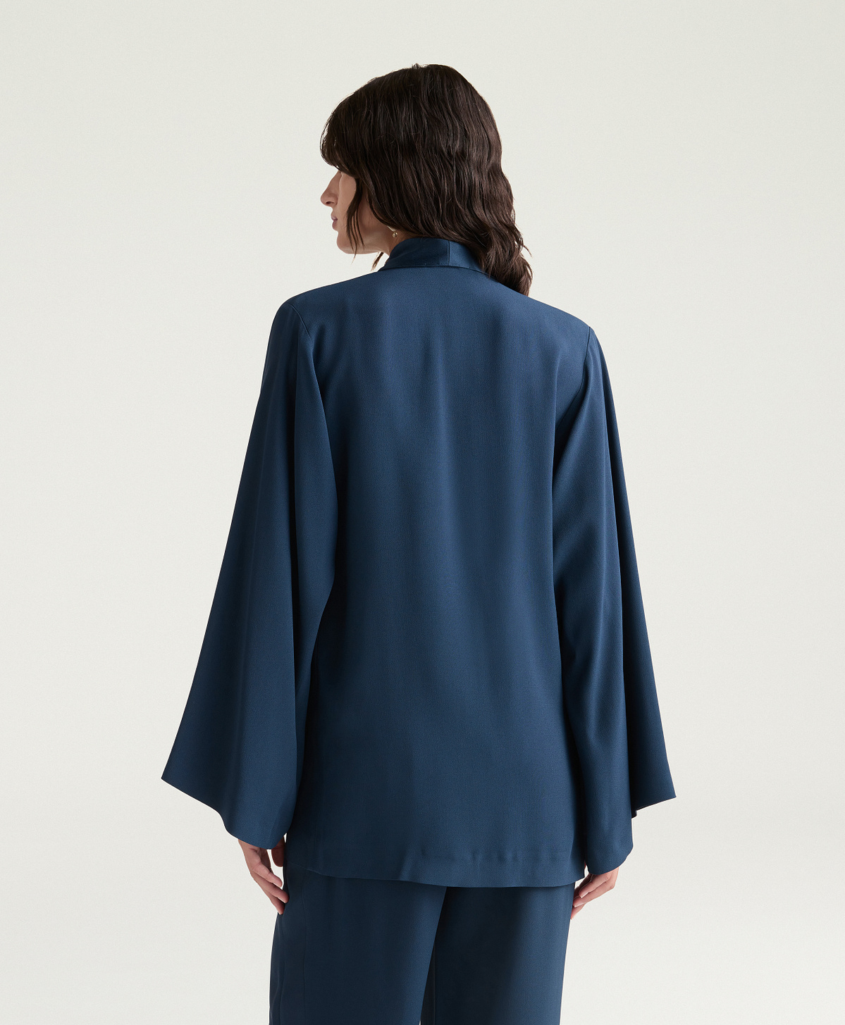 VESTE TRINITY EN ENVERS SATIN - ENCRE - Momonì