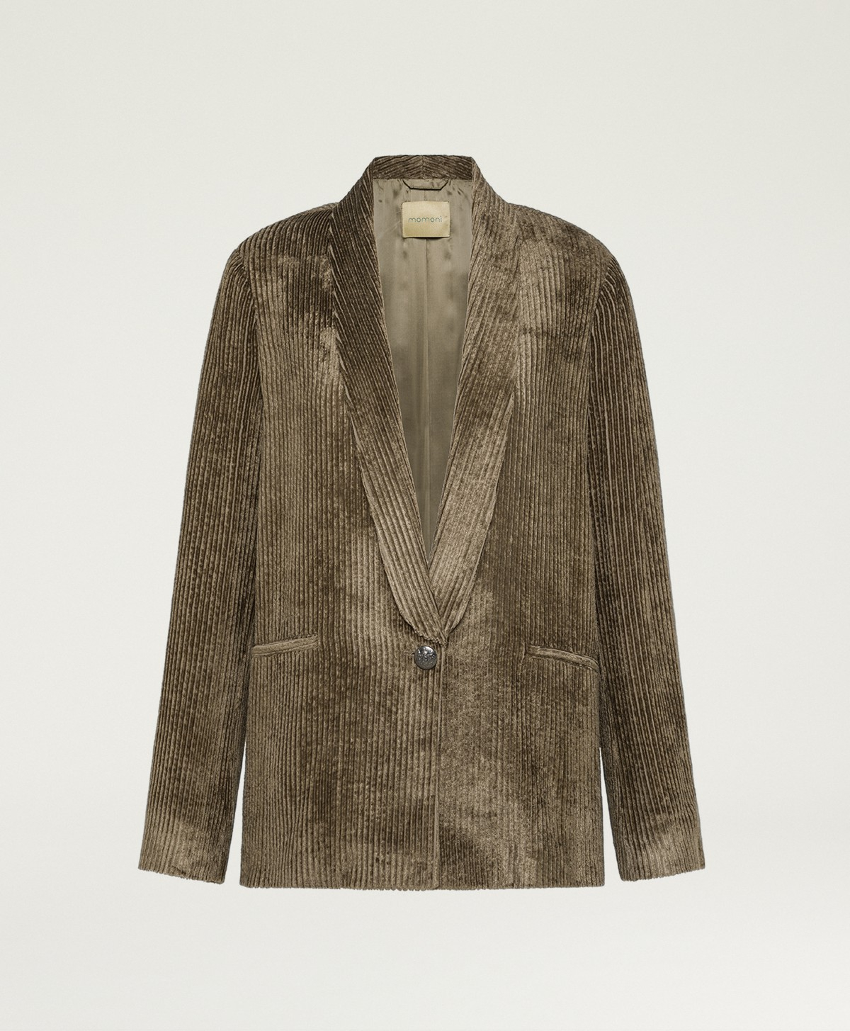 PEMBROKE JACKET IN FLUID CORDUROY - KAHKI - Momonì