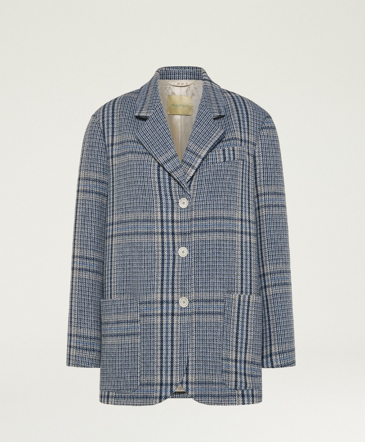 GIACCA OXFORD IN PANNO MAXI GALLES - MULTICOLOR AVIO - Momonì