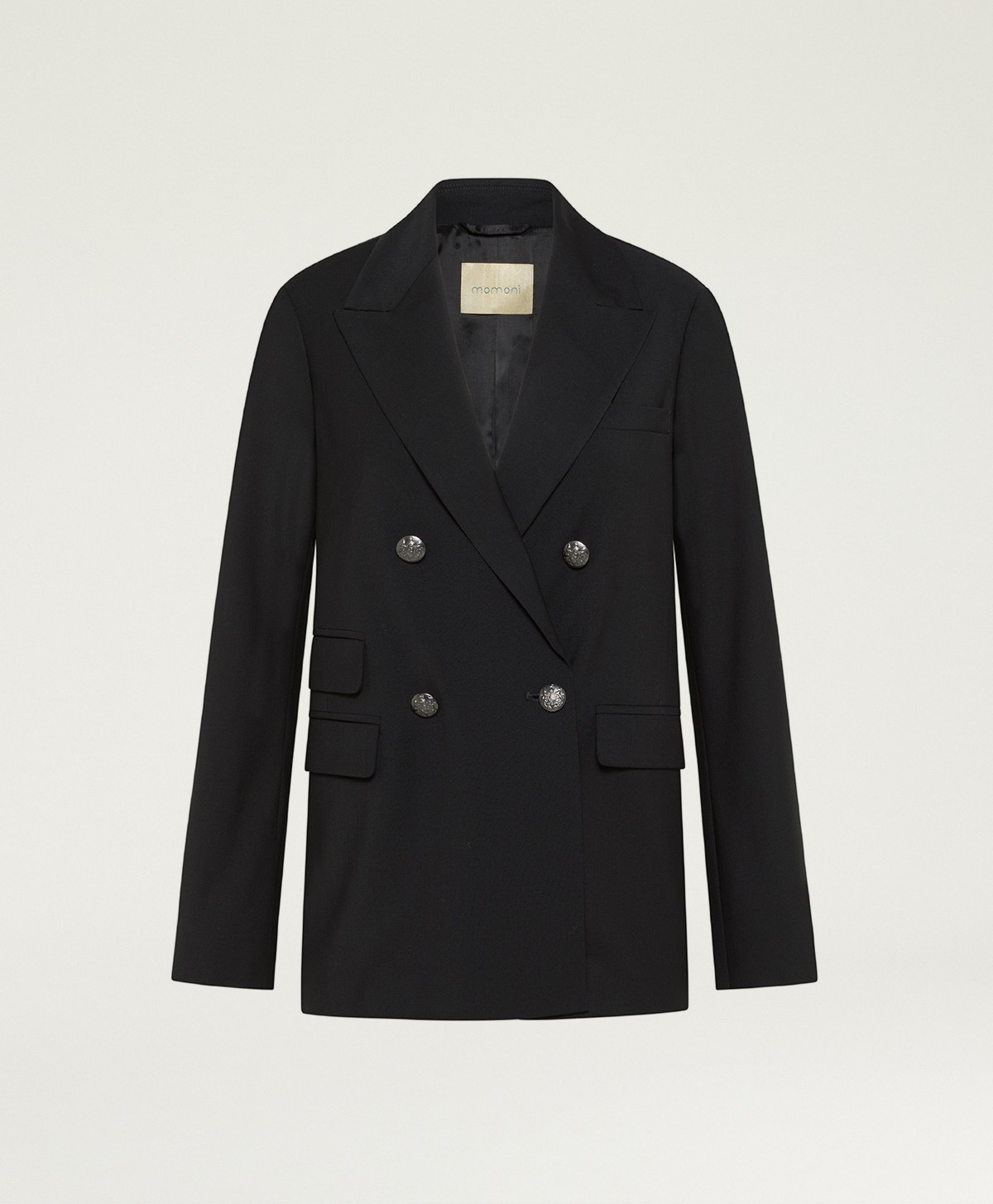 ODO JACKET IN BI-STRETCH COOL WOOL - BLACK - Momonì