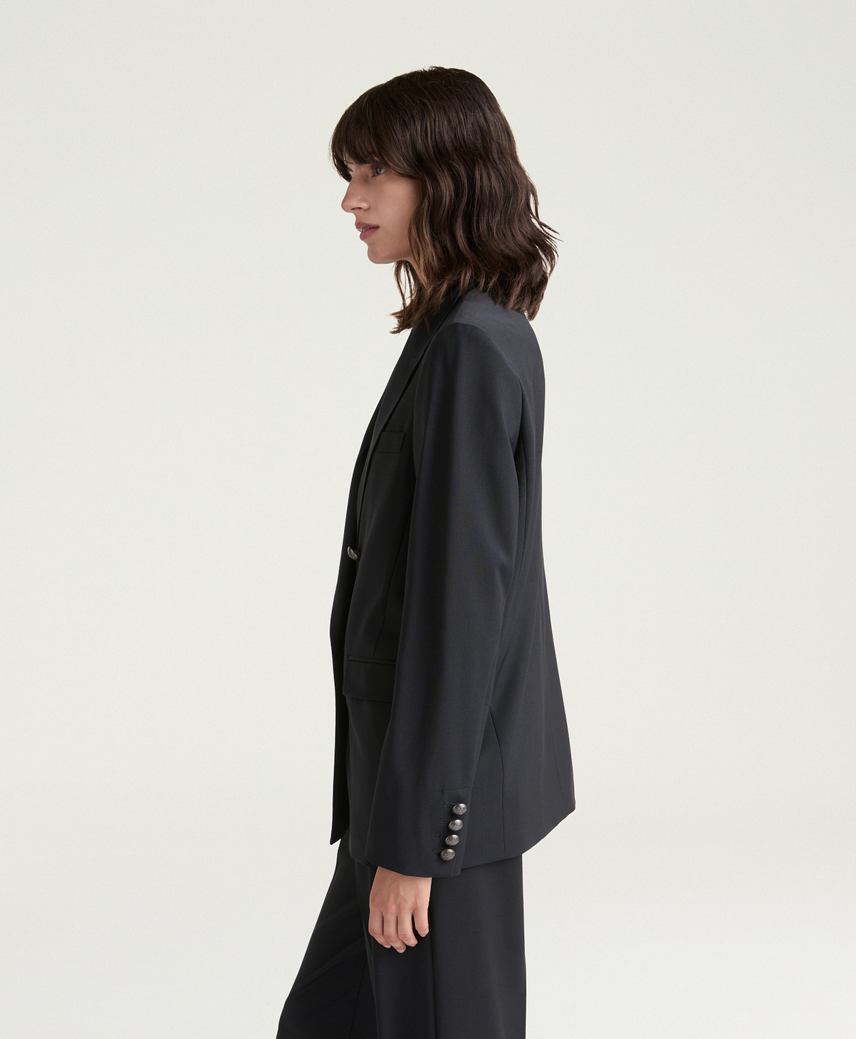 VESTE ODO EN LAINE FROIDE BI-STRETCH - NOIR - Momonì