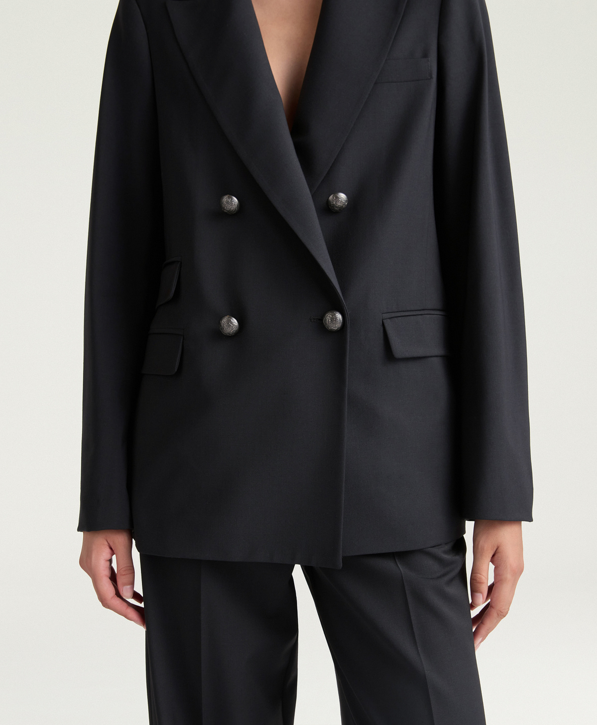VESTE ODO EN LAINE FROIDE BI-STRETCH - NOIR - Momonì
