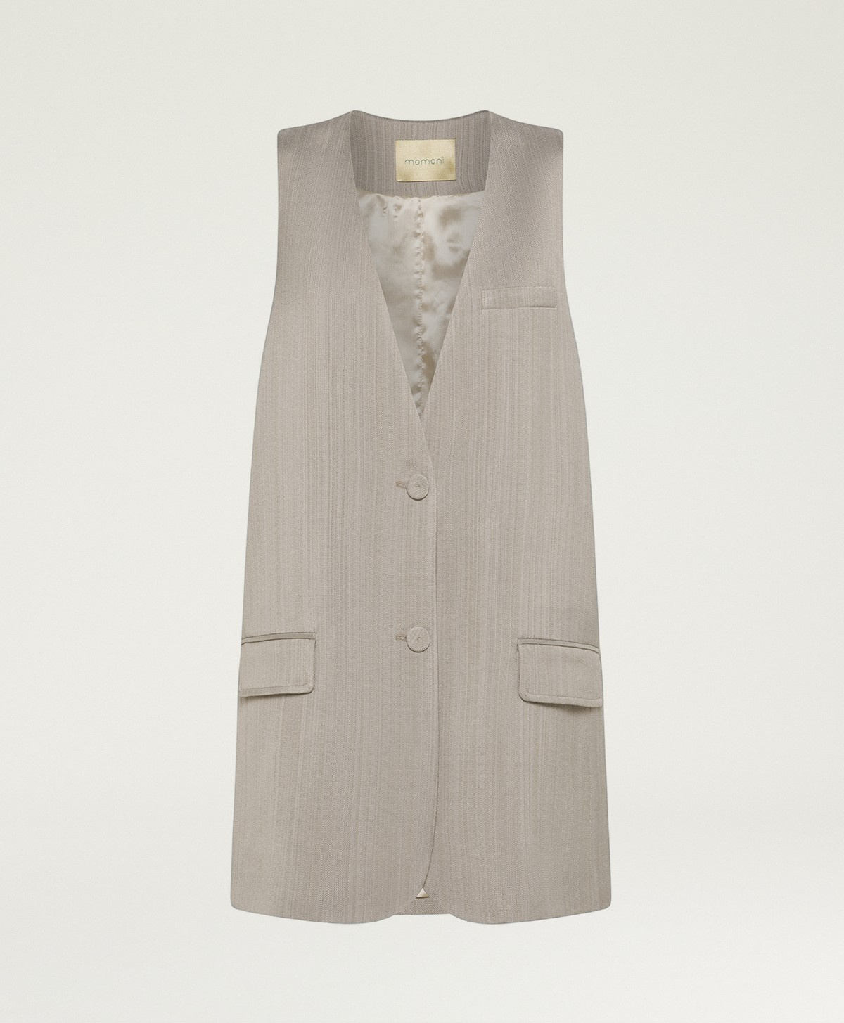 OUSE JACKET IN SOLID COLOUR VISCOSE/WOOL - SAND - Clothing - Momonì