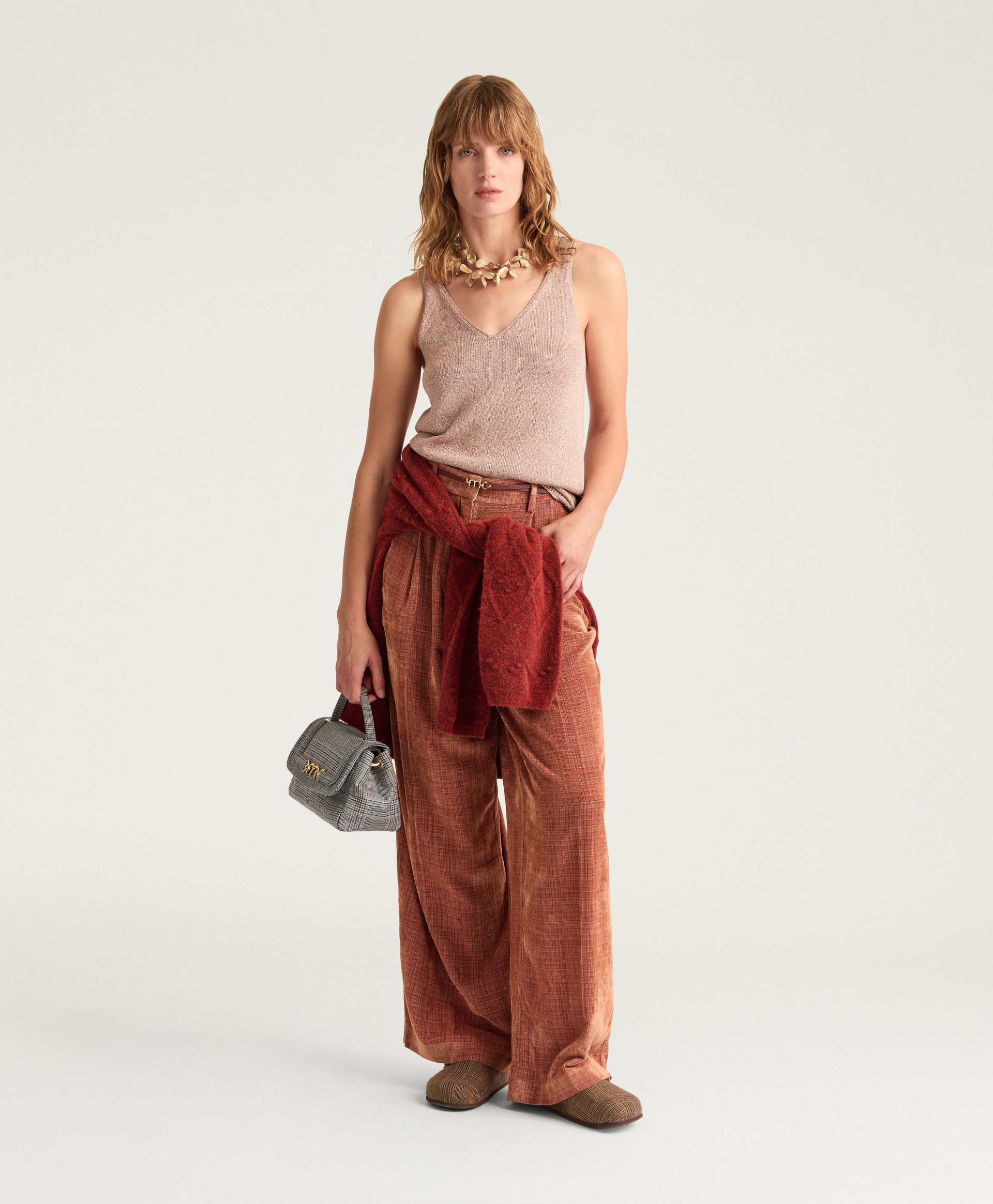 NIJI SWEATER IN LUREX VISCOSE - PINK - Clothing - Momonì