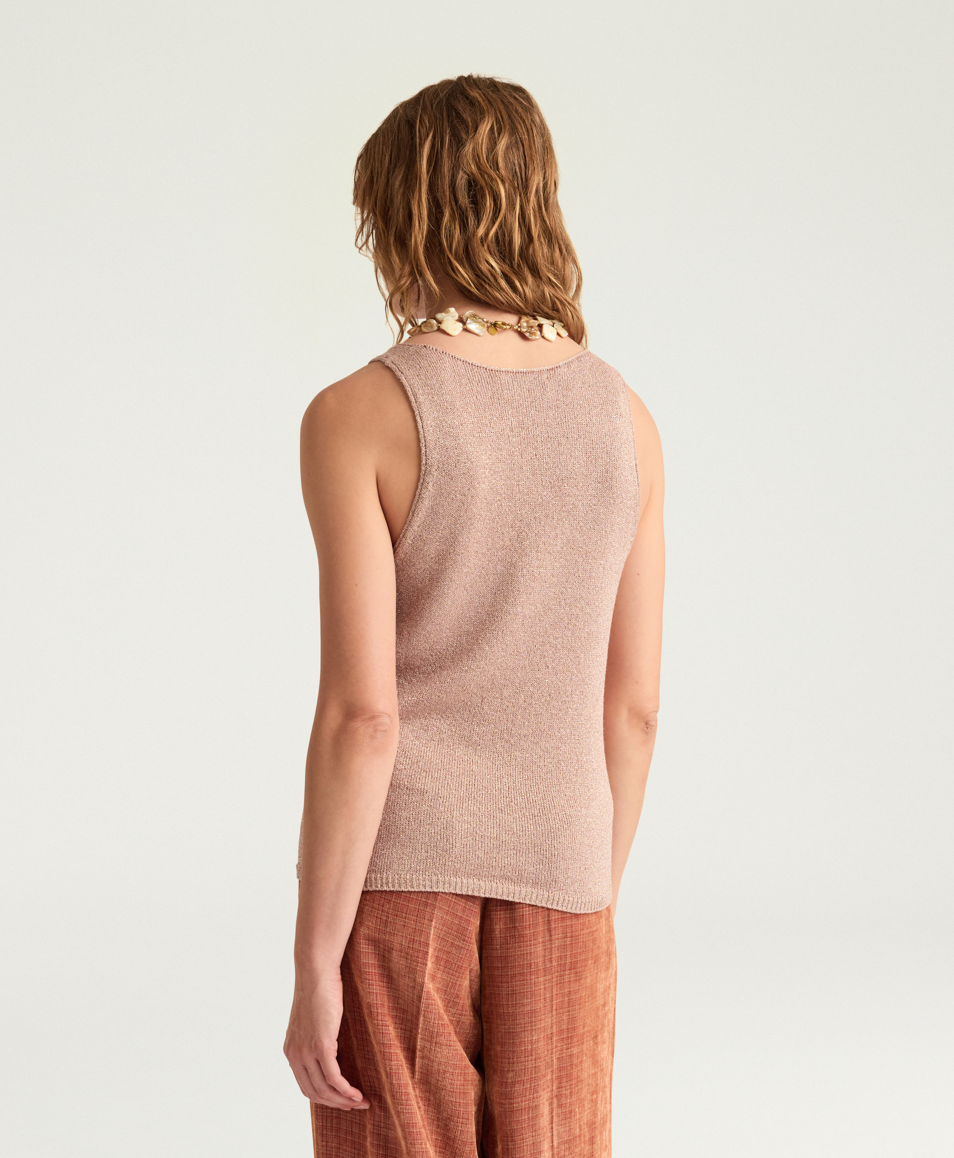 NIJI SWEATER IN LUREX VISCOSE - PINK - Momonì
