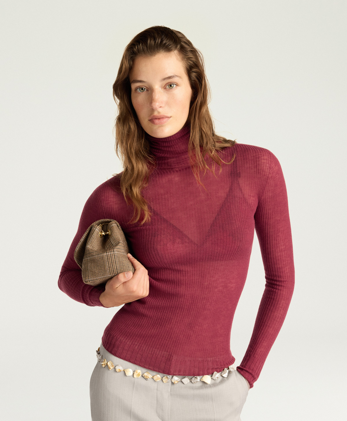 DAISY SWEATER IN SUPERSOFT WOOL - BRICK - Momonì
