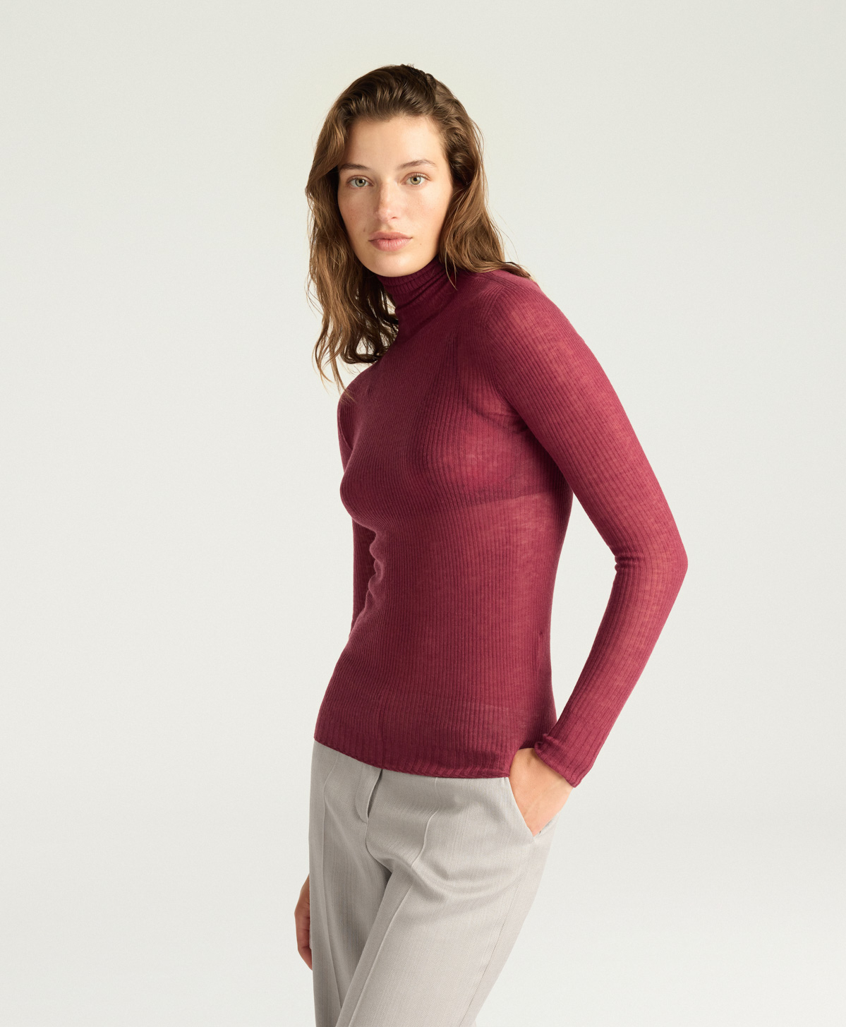 DAISY SWEATER IN SUPERSOFT WOOL - BRICK - Momonì