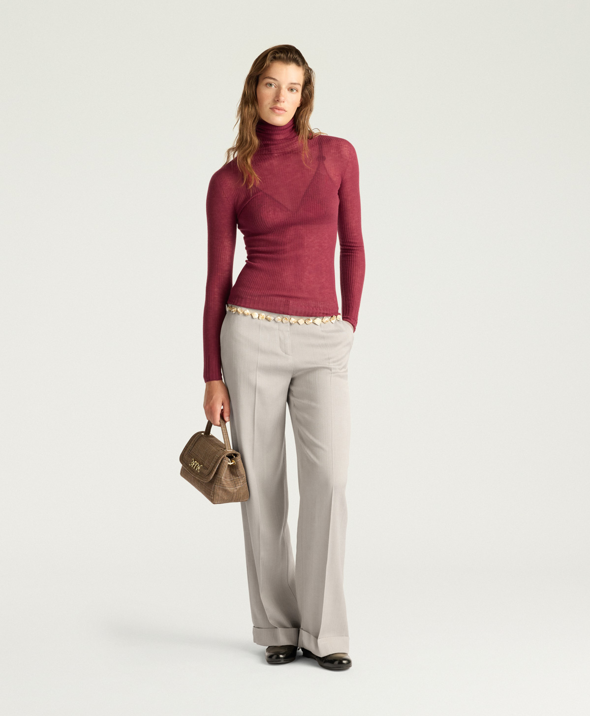 DAISY SWEATER IN SUPERSOFT WOOL - BRICK - Momonì