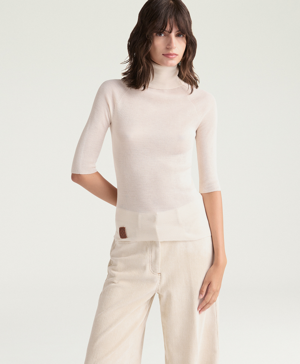 TRICOT HARDY EN LAINE MÉRINOS - ÉCRU - Momonì
