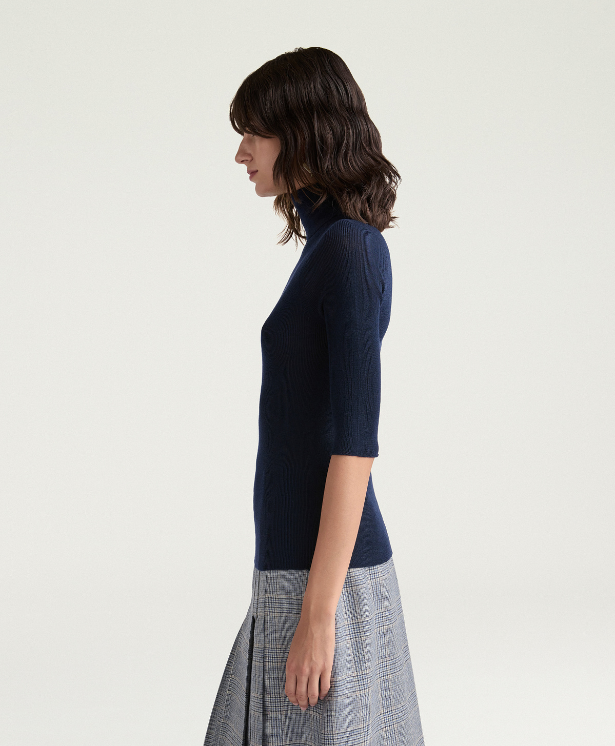 HARDY SWEATER IN MERINO WOOL - NIGHT BLUE - Momonì