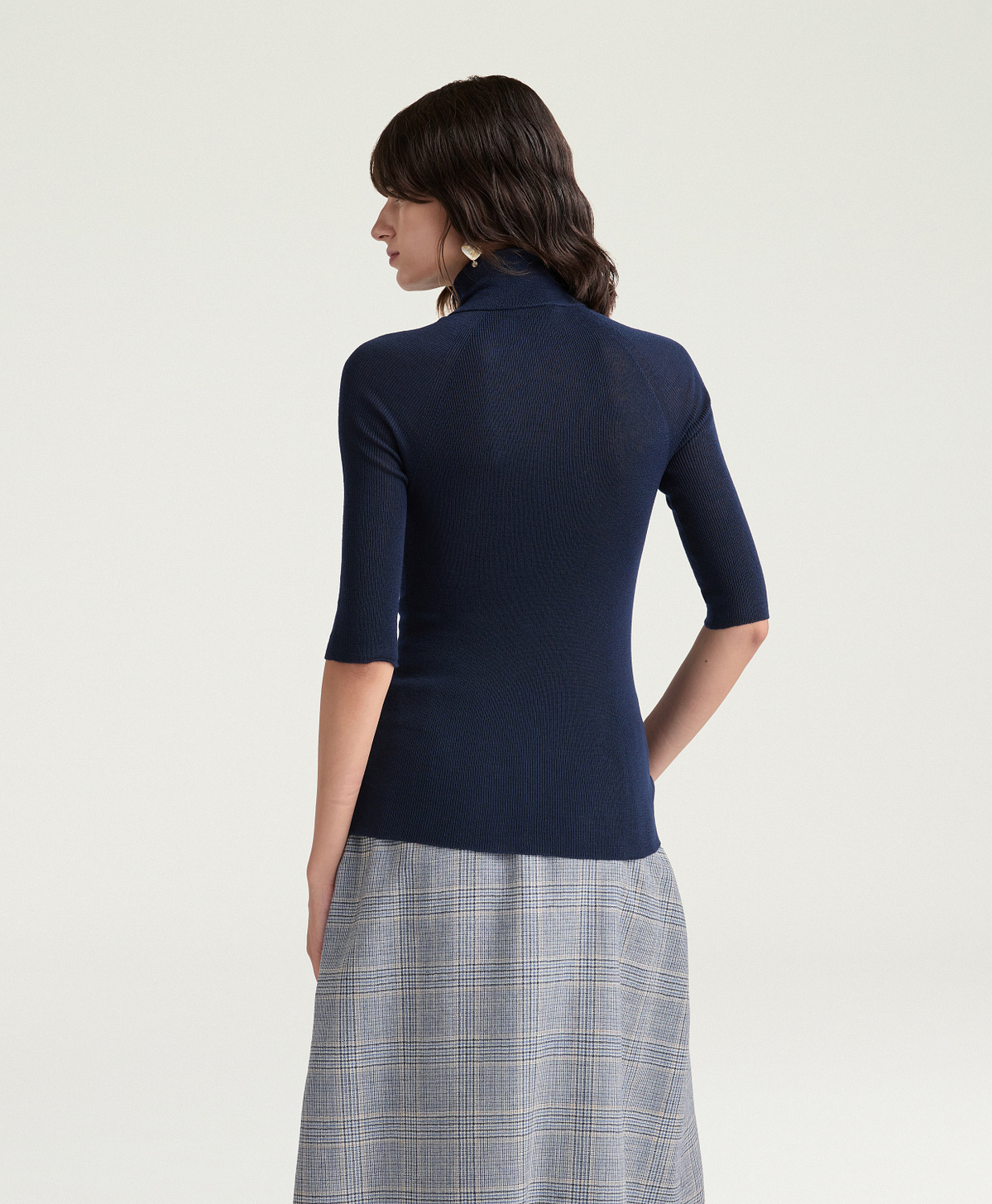 HARDY SWEATER IN MERINO WOOL - NIGHT BLUE - Momonì